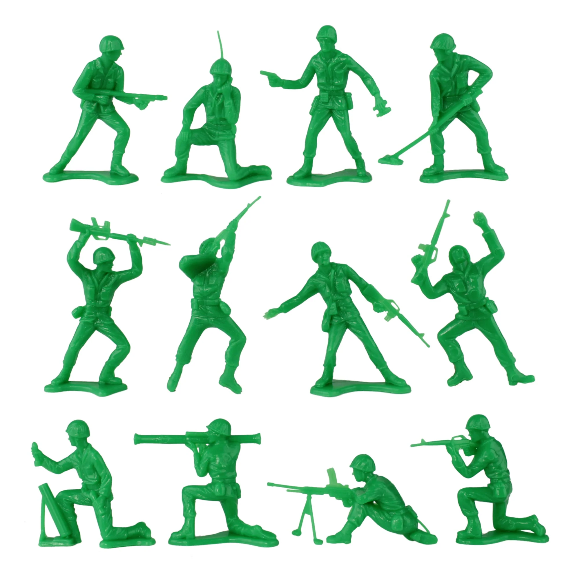 TimMee Plastic Army Men - Green 48pc Toy Soldier Figures - Made in USA - Image 3