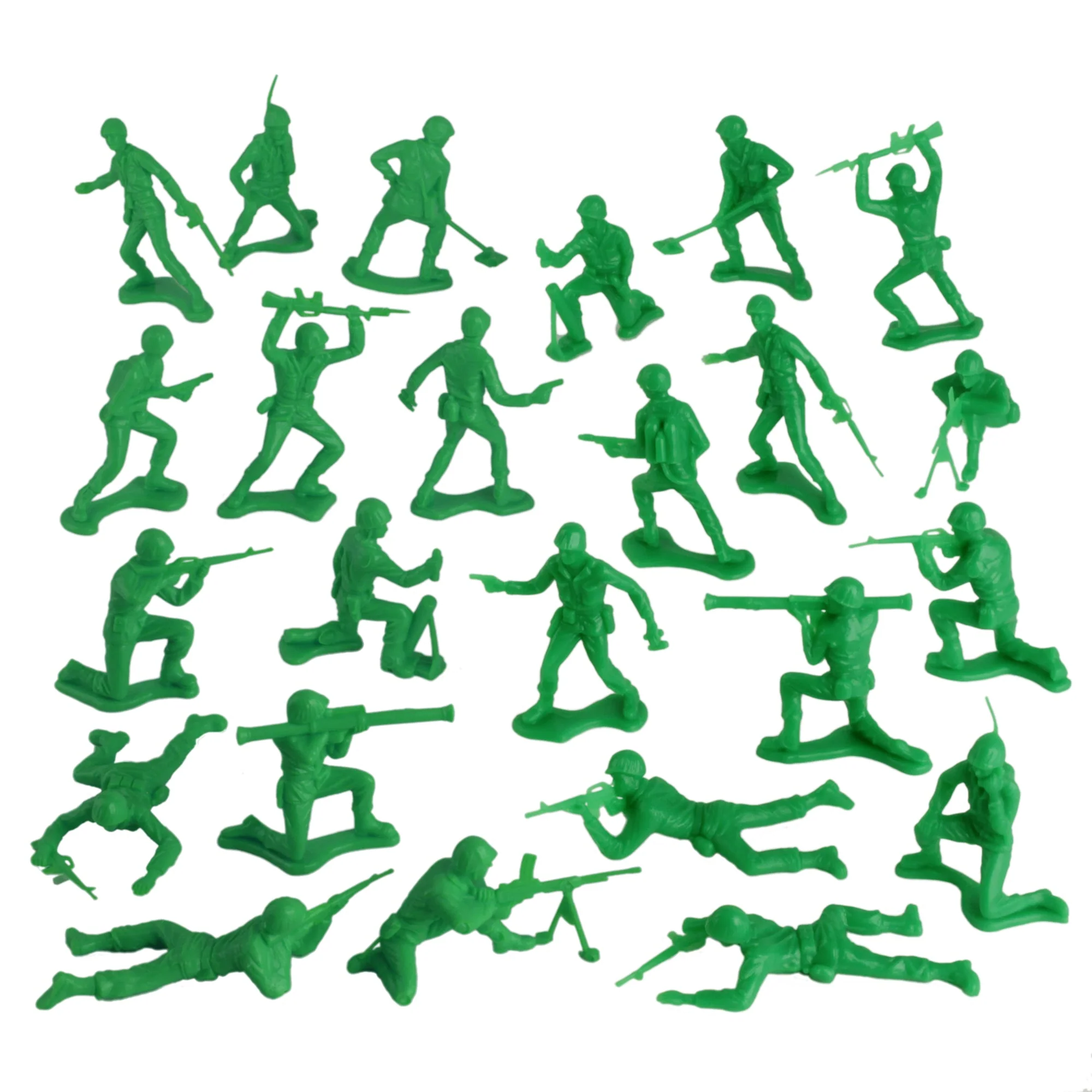 TimMee Plastic Army Men - Green 48pc Toy Soldier Figures - Made in USA - Image 4