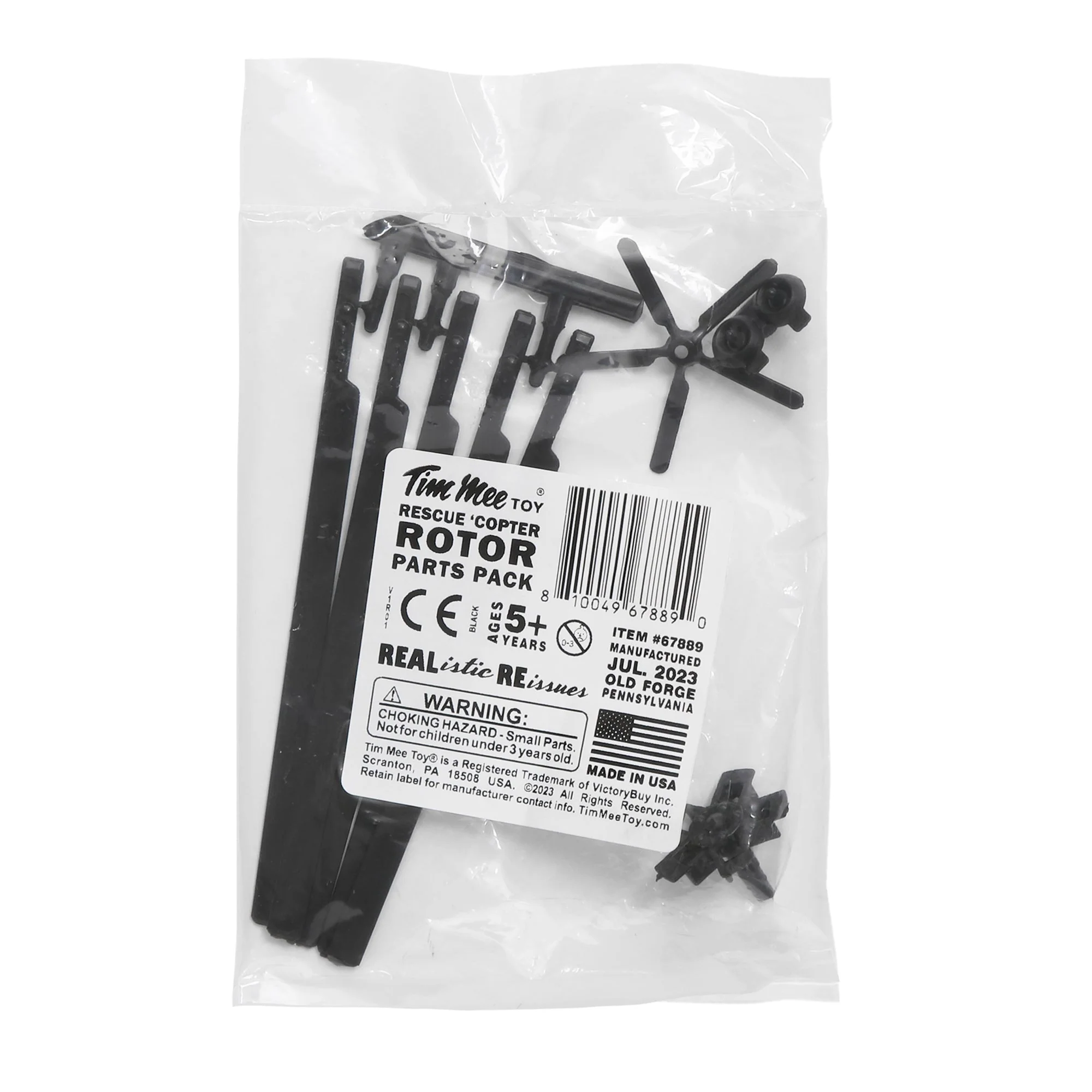 TimMee Plastic Army Men Rescue Helicopter Black Replacement Parts US Made - Image 2