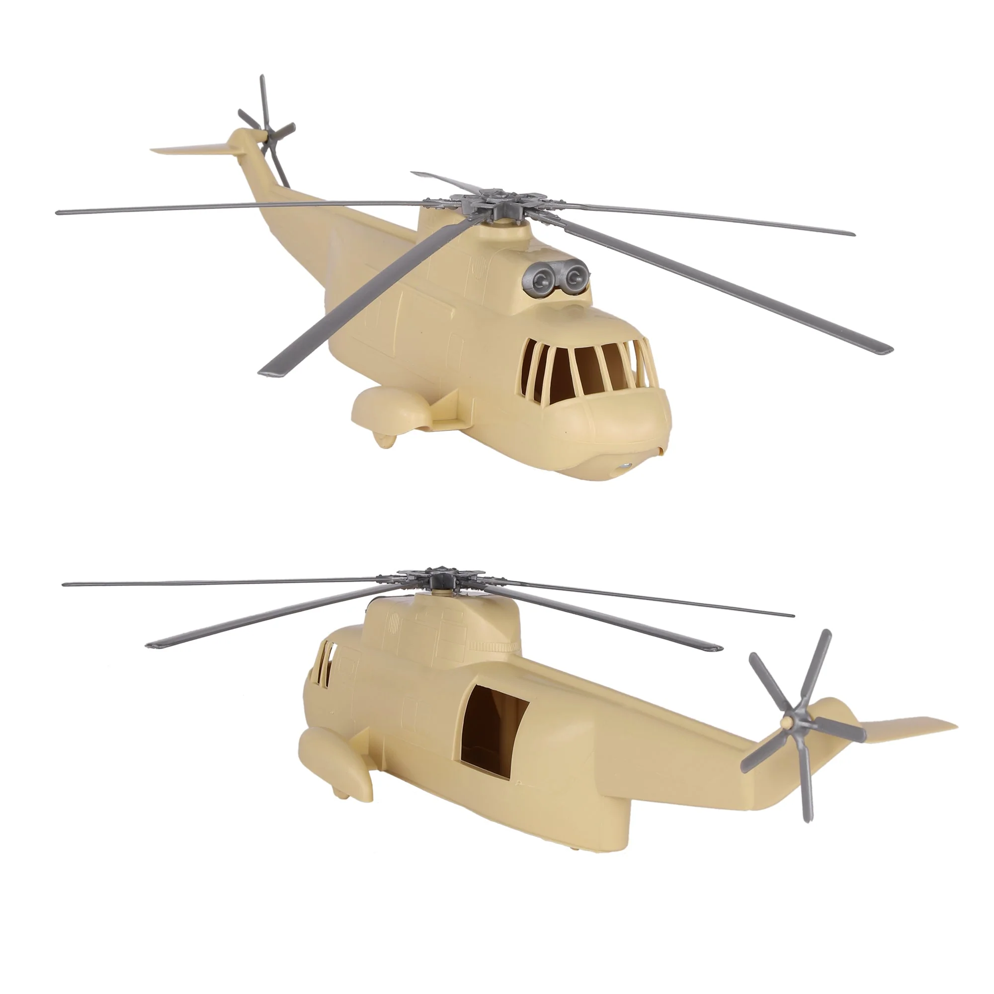 TimMee Plastic Army Men Helicopter Playset - Tan 26pc Made in USA - Image 5