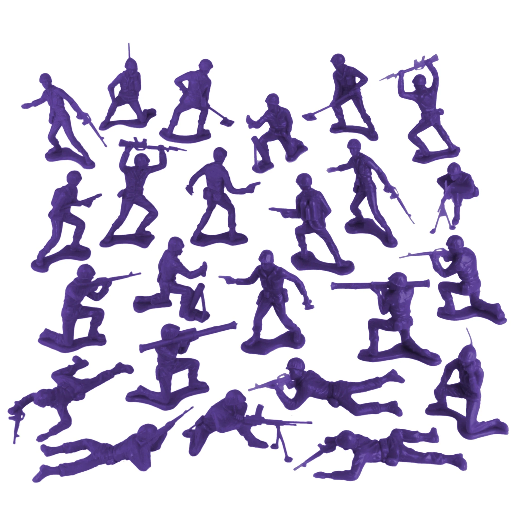 TimMee Plastic Army Men - Purple 48pc Toy Soldier Figures - Made in USA - Image 4