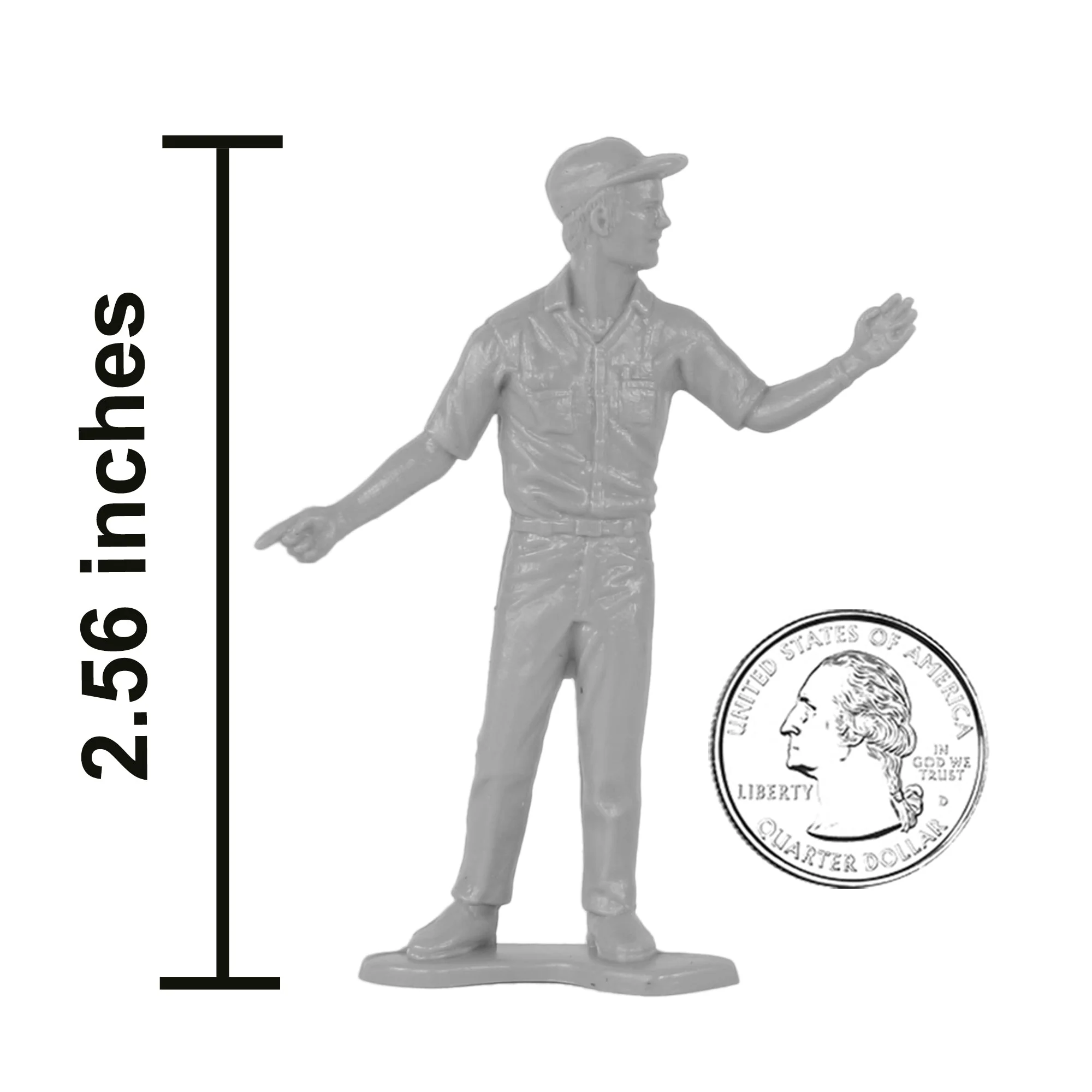 TimMee Military Mechanics & Media - Gray 18pc Plastic Army Men Soldier Figures - Image 2