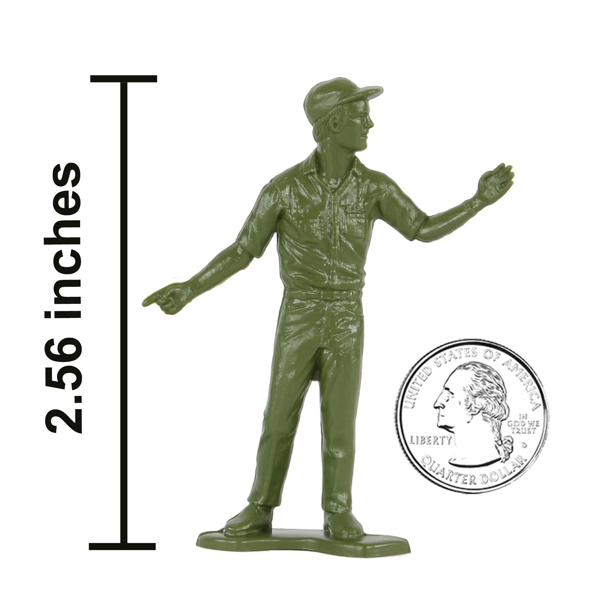 TimMee Military Mechanics & Media - OD Green 18 Plastic Army Men Soldier Figures - Image 2