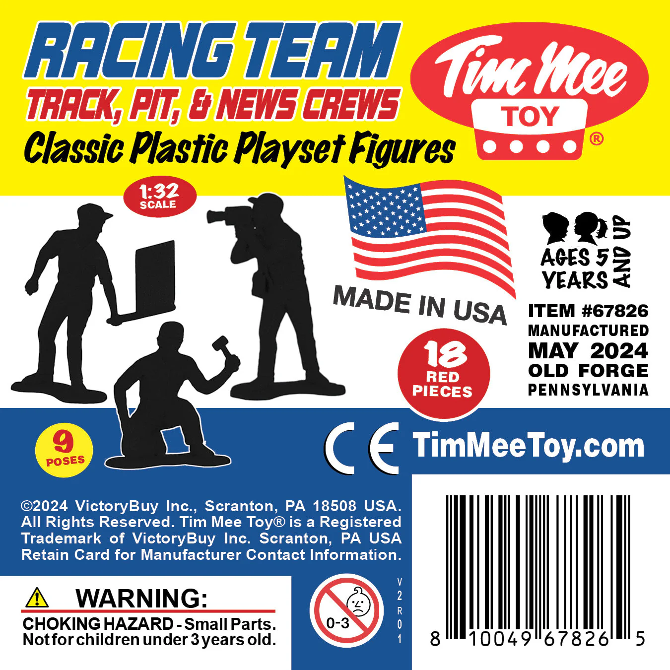 TimMee Car Racing Team Pit Track & News Crews - Red 18pc Plastic Toy Figures US - Image 7