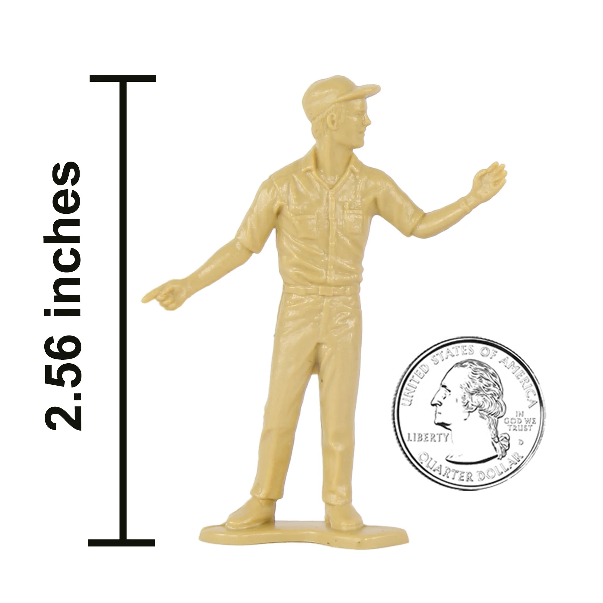 TimMee Military Mechanics & Media - Tan 18pc Plastic Army Men Soldier Figures - Image 2