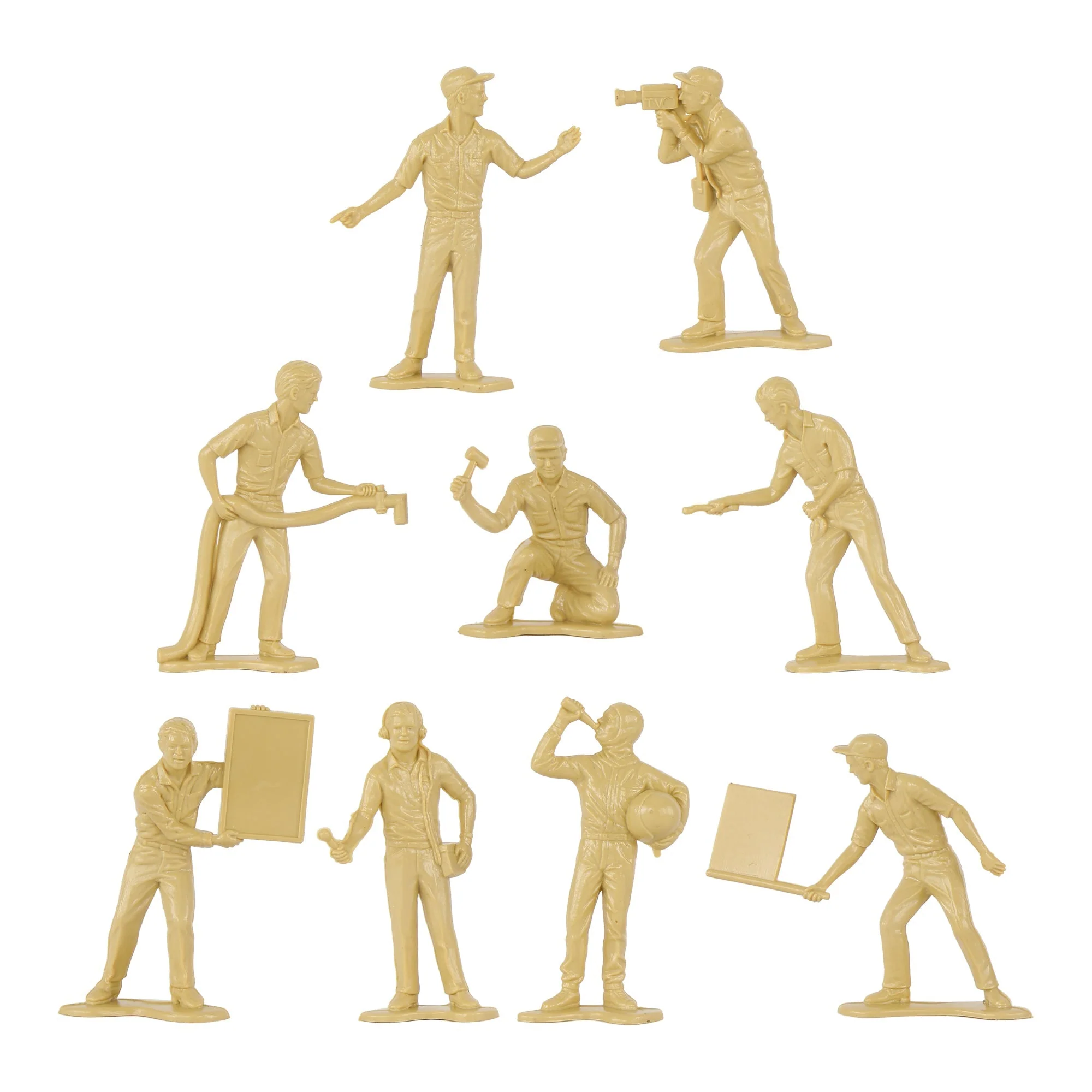 TimMee Military Mechanics & Media - Tan 18pc Plastic Army Men Soldier Figures - Image 3