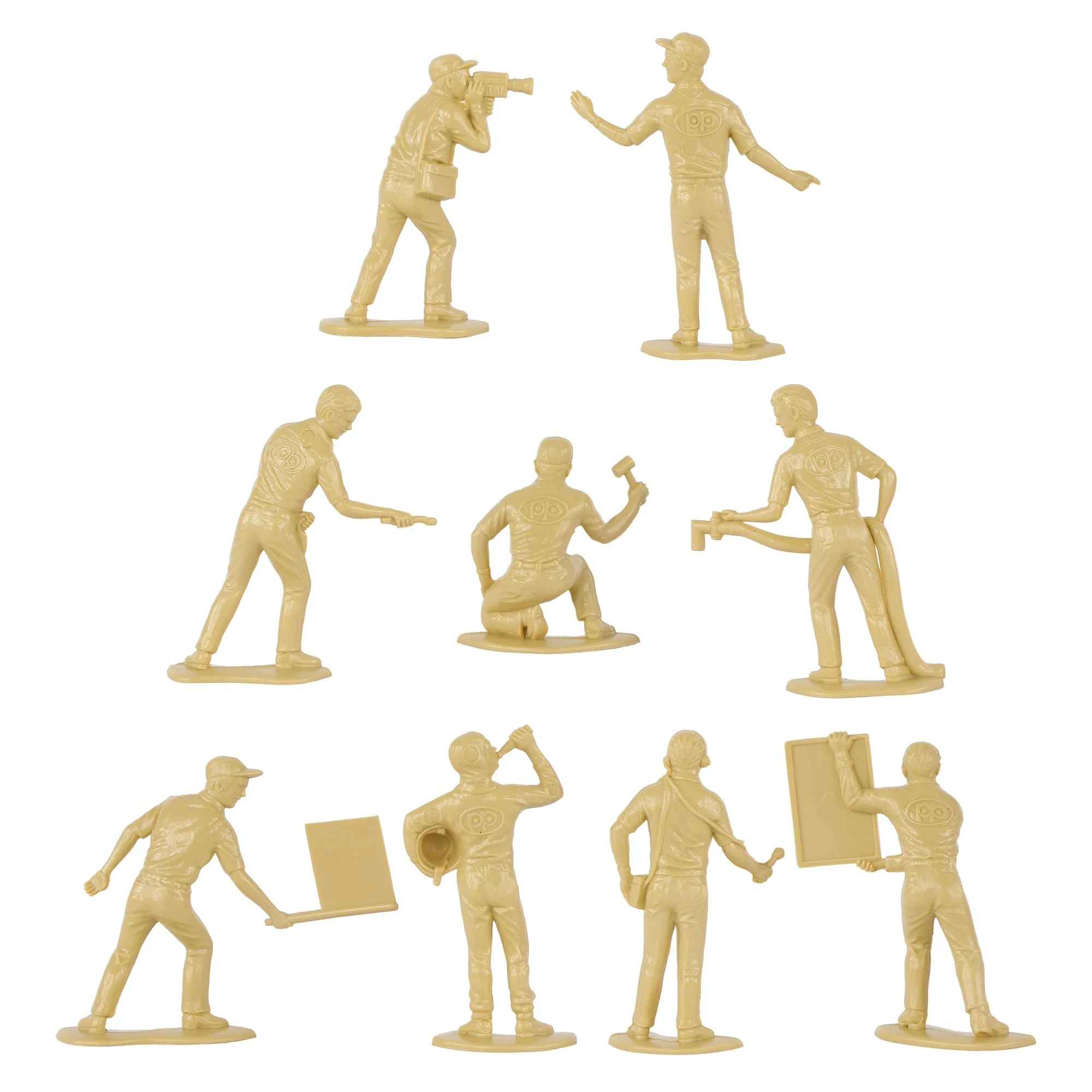 TimMee Military Mechanics & Media - Tan 18pc Plastic Army Men Soldier Figures - Image 4