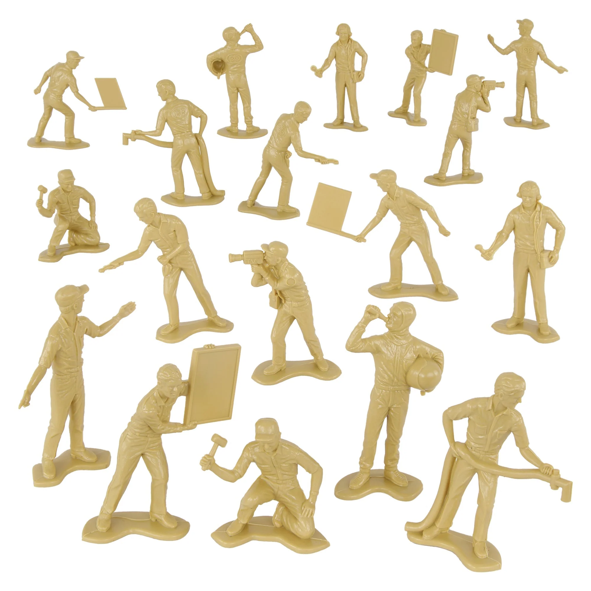 TimMee Military Mechanics & Media - Tan 18pc Plastic Army Men Soldier Figures - Image 5