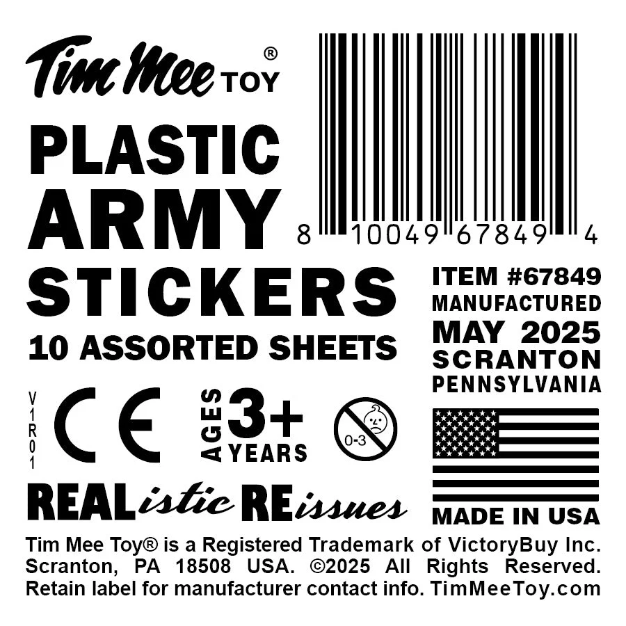 Tim Mee Toy Plastic Army Sticker Sheets for Tanks, Trucks, Aircraft - Image 6