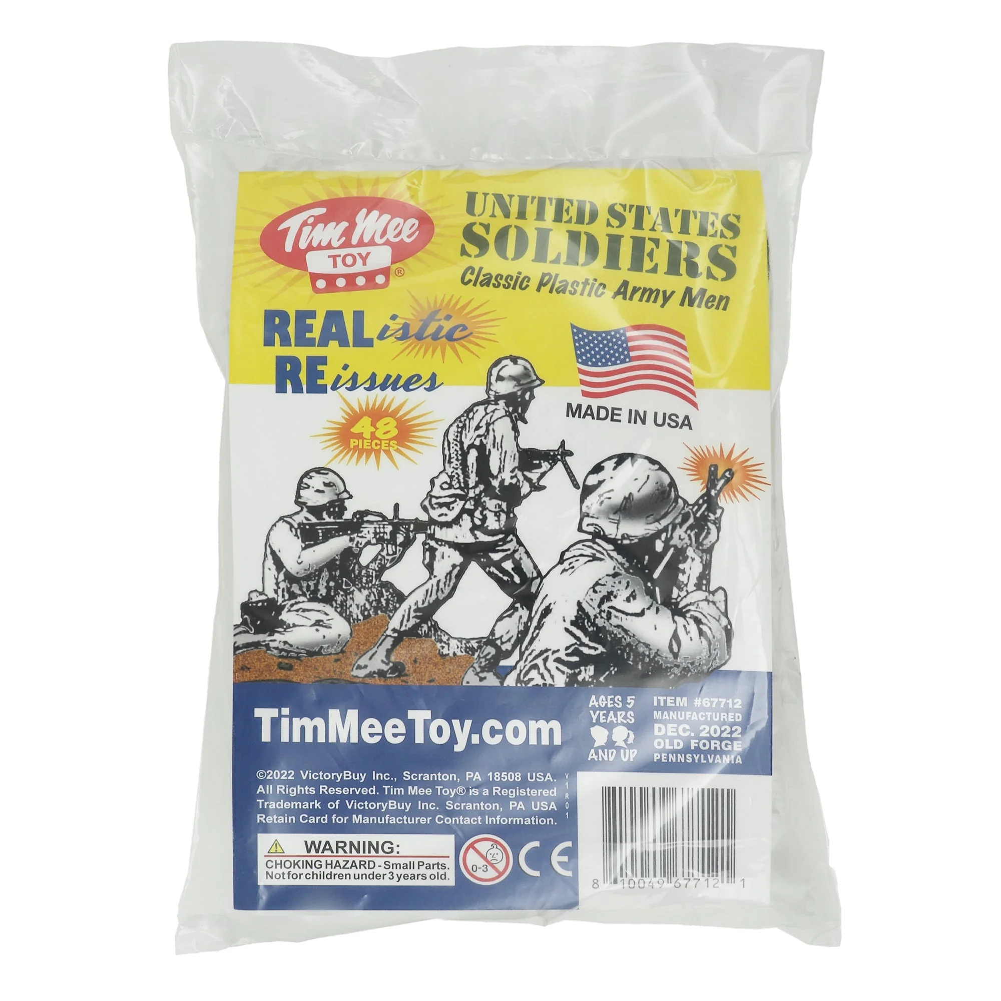 TimMee Plastic Army Men - White 48pc Toy Soldier Figures - Made in USA - Image 4