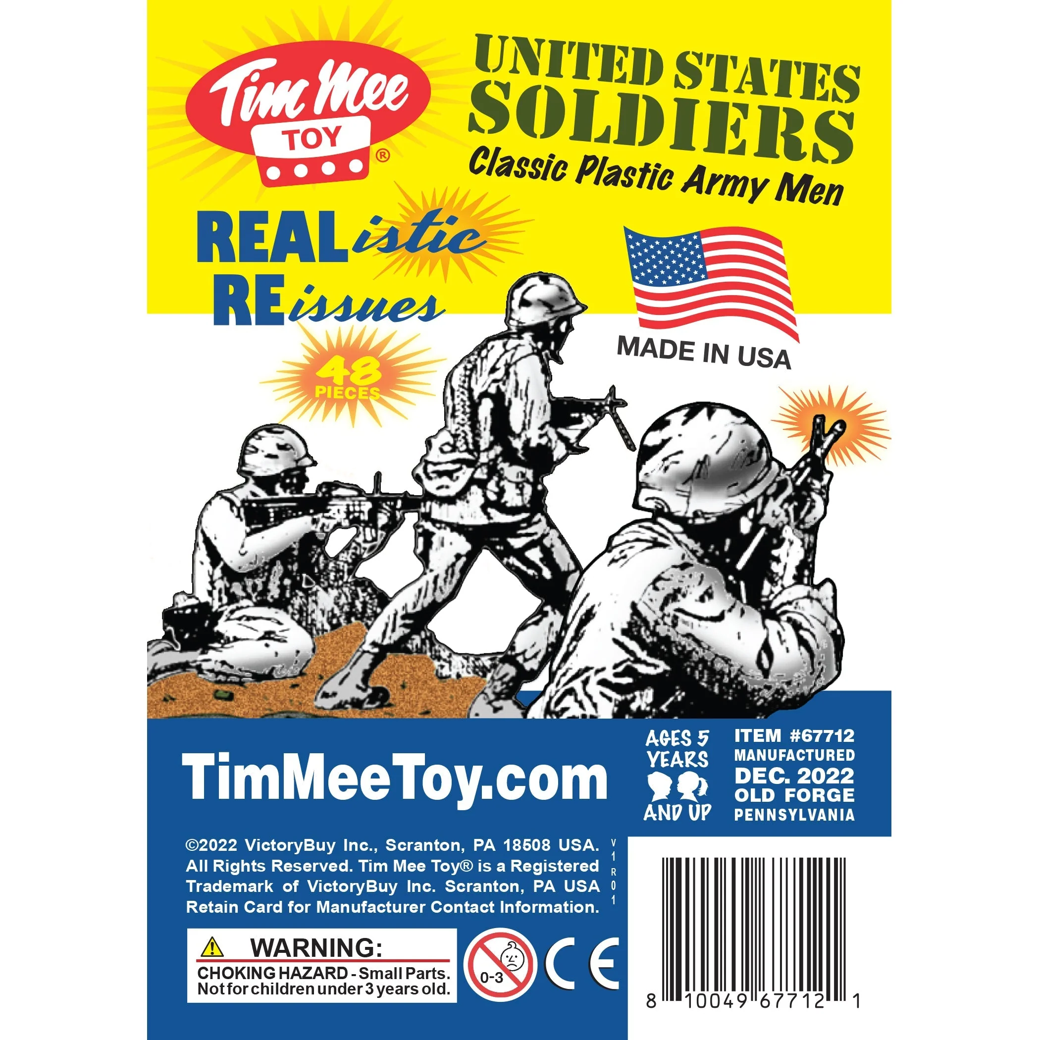 TimMee Plastic Army Men - White 48pc Toy Soldier Figures - Made in USA - Image 5