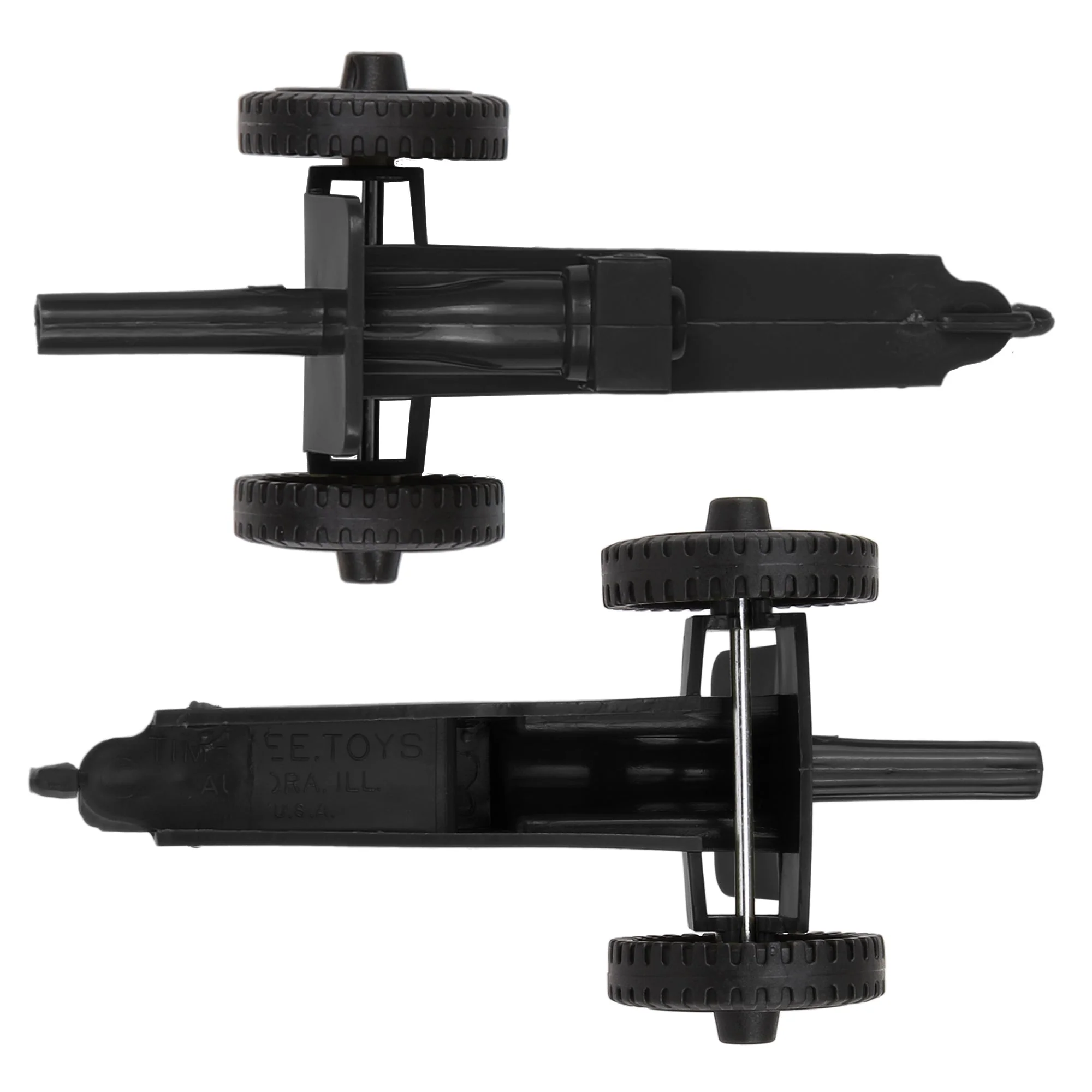 TimMee M3 ARTILLERY - Black 4pc Plastic Army Men Cannon Playset - Made in USA - Image 3