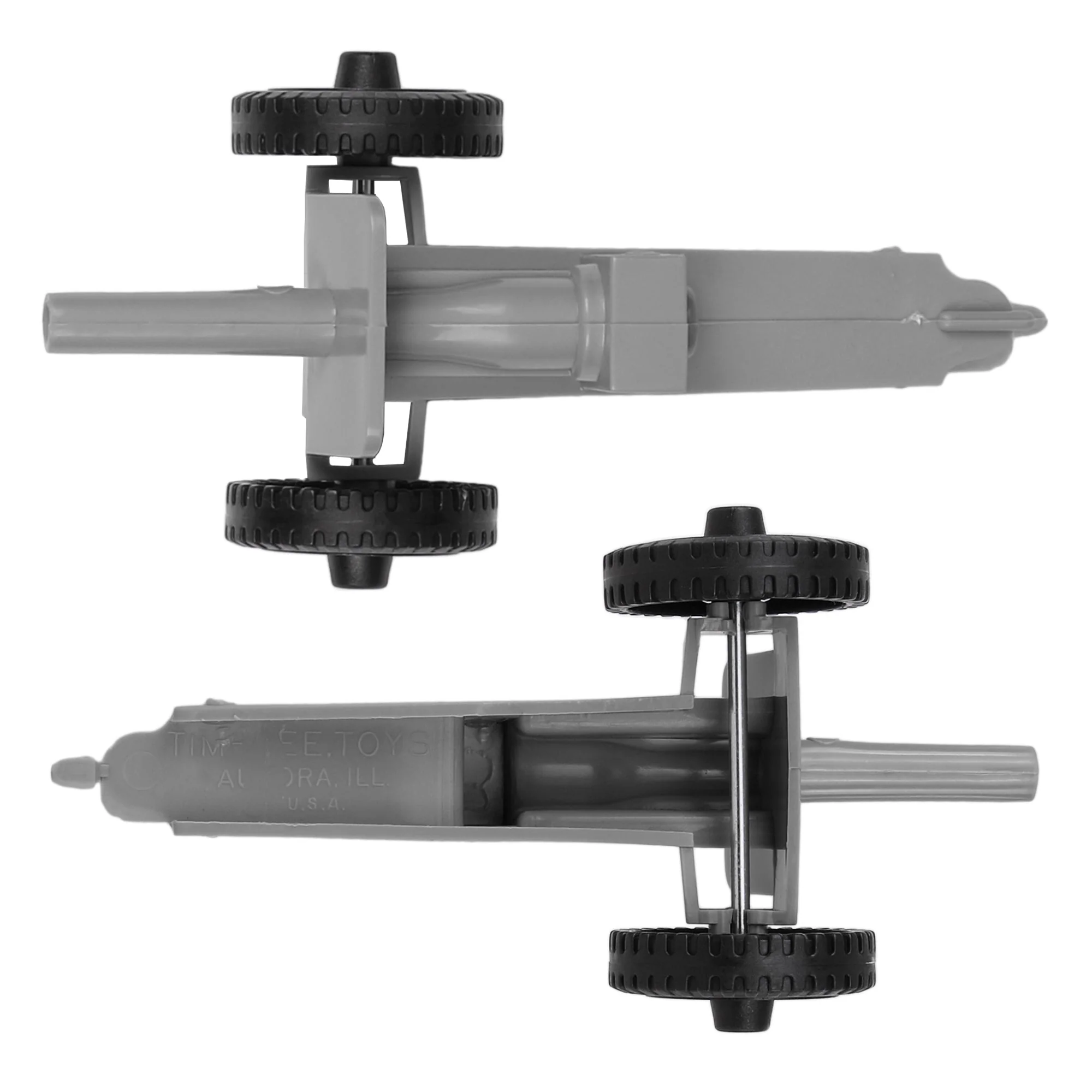 TimMee M3 ARTILLERY - Gray 4pc Plastic Army Men Cannon Playset - Made in USA - Image 3