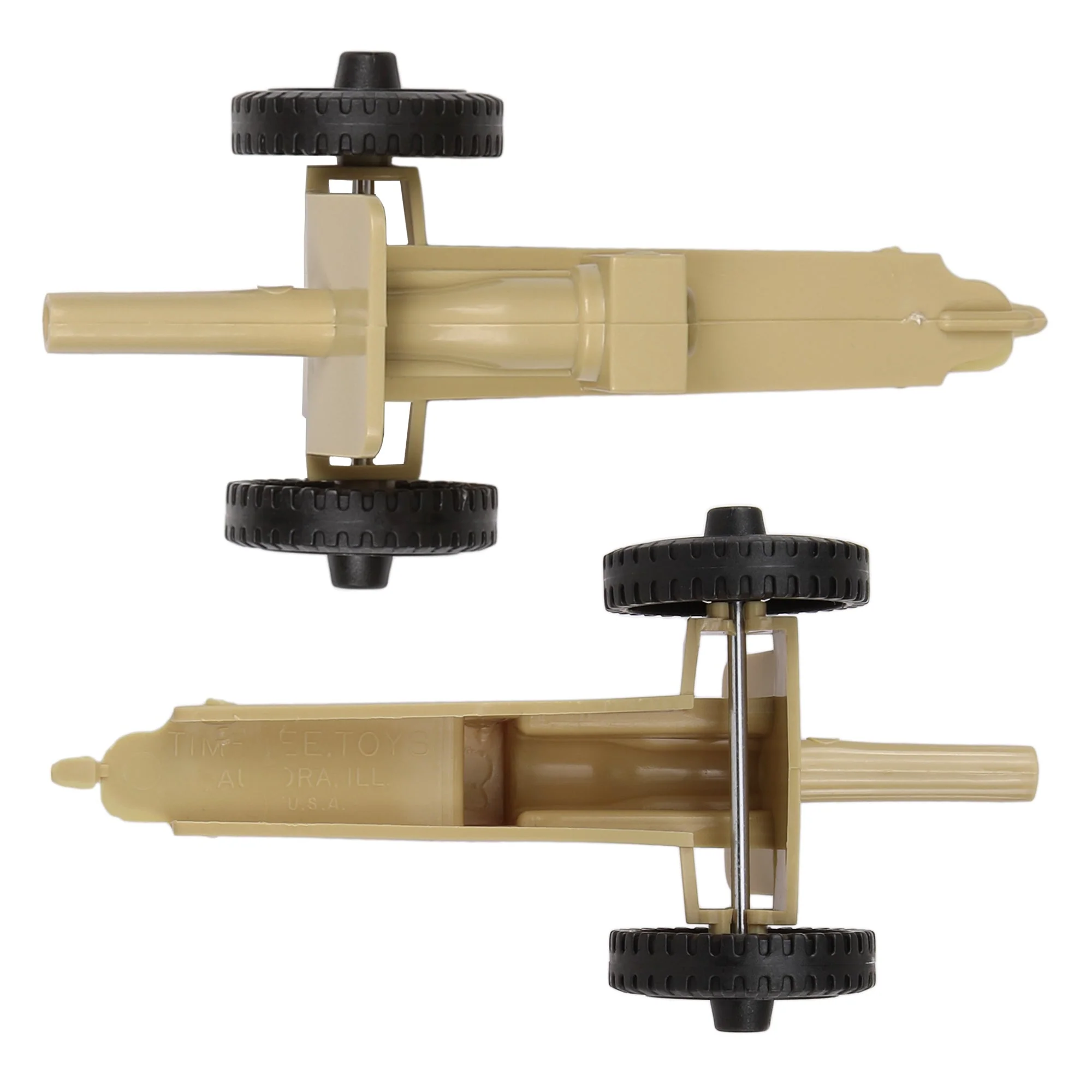 TimMee M3 ARTILLERY - Tan 4pc Plastic Army Men Cannon Playset - Made in USA - Image 3