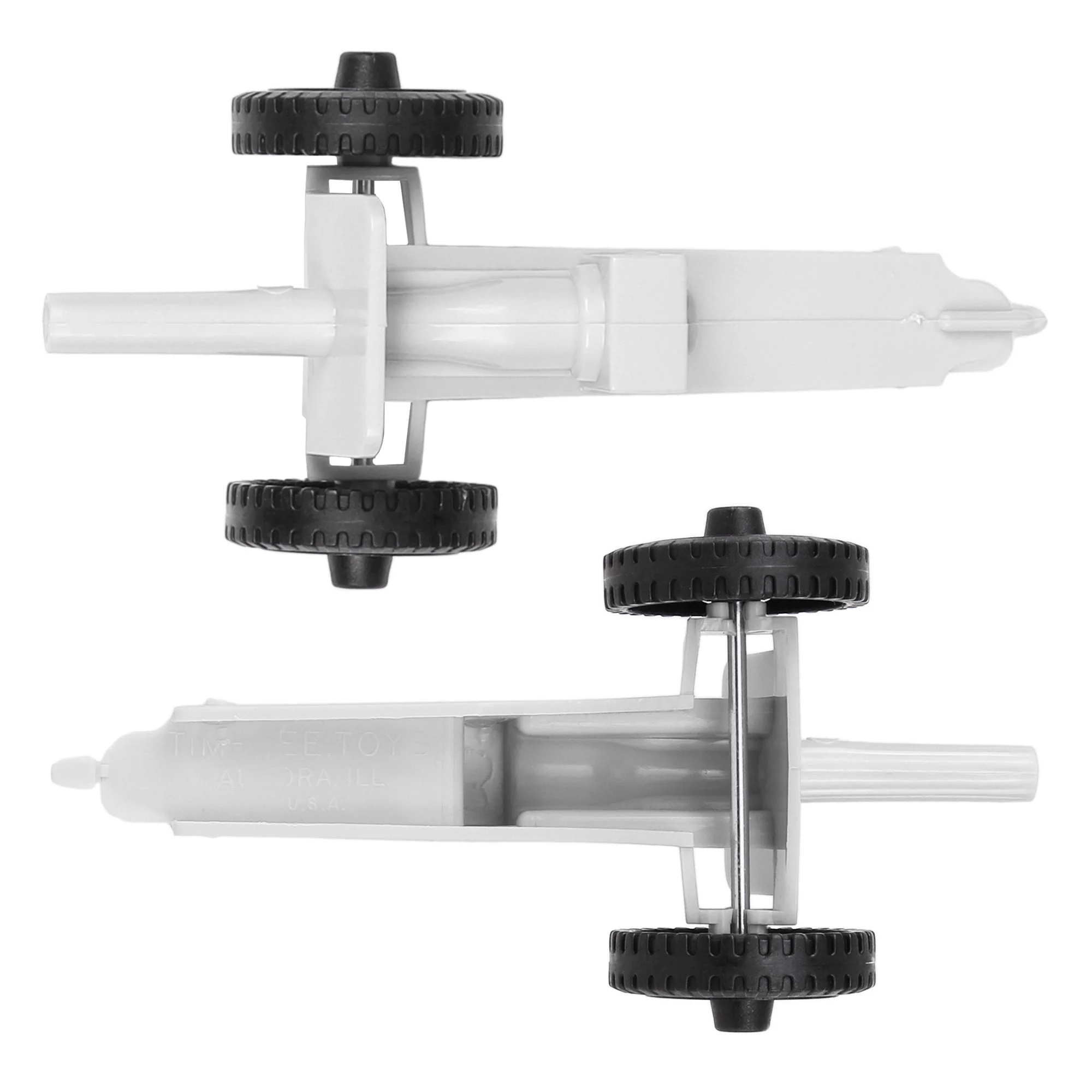 TimMee M3 ARTILLERY - White 4pc Plastic Army Men Cannon Playset - Made in USA - Image 3
