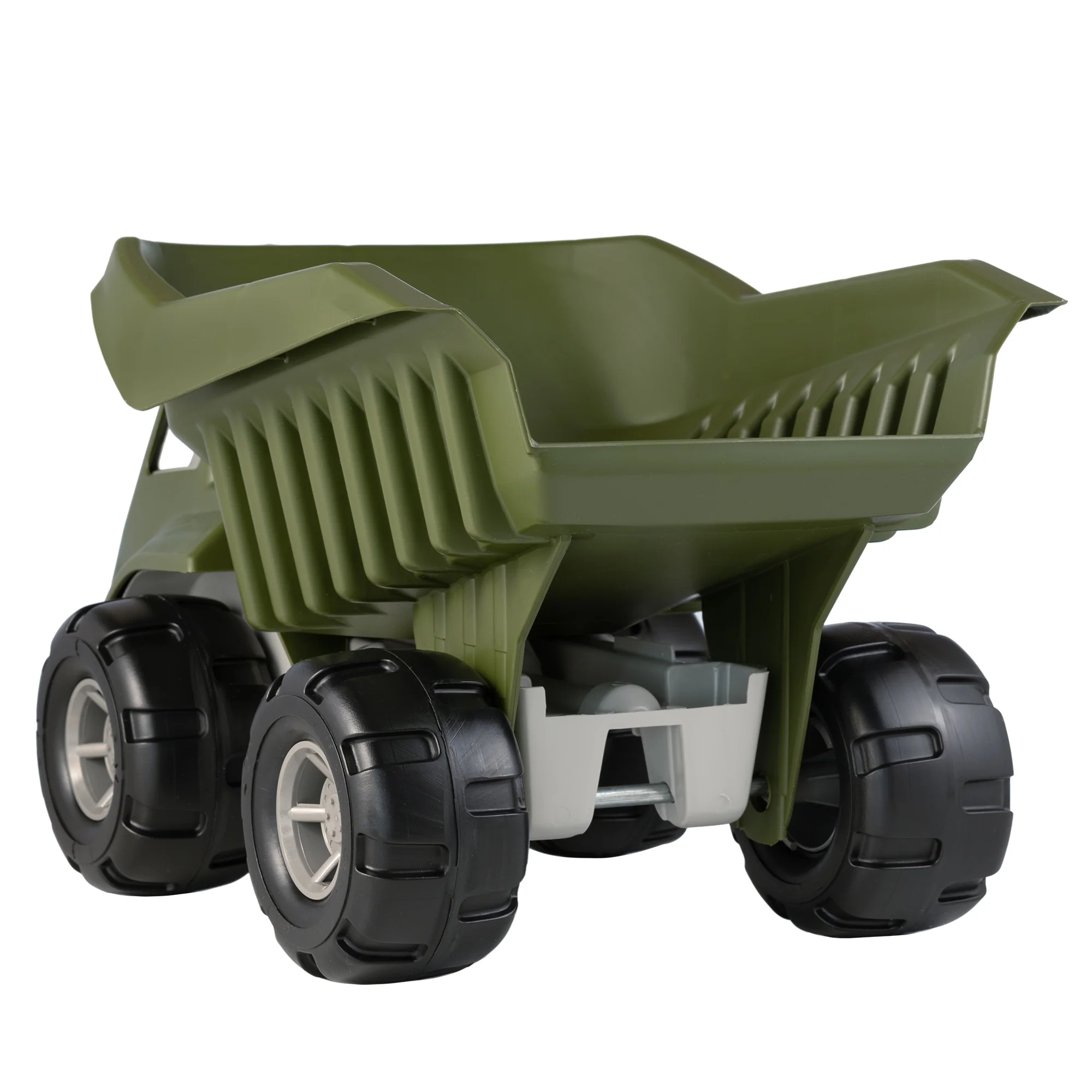 TimMee Heavy Hauler Big Plastic Dump Truck Olive Green 15in - Made in USA - Image 5