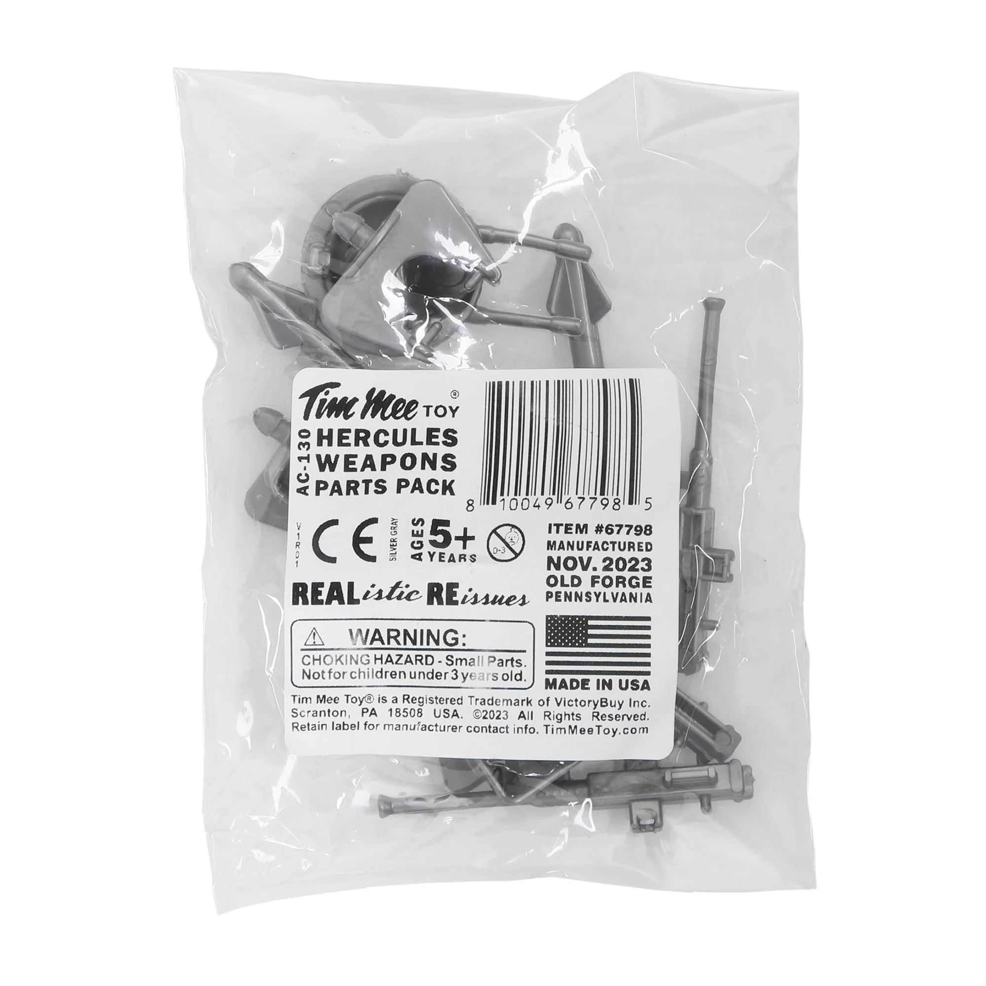 TimMee Plastic Army Men Hercules AC-130 Weapons Silver-Gray Replacement Parts US - Image 2