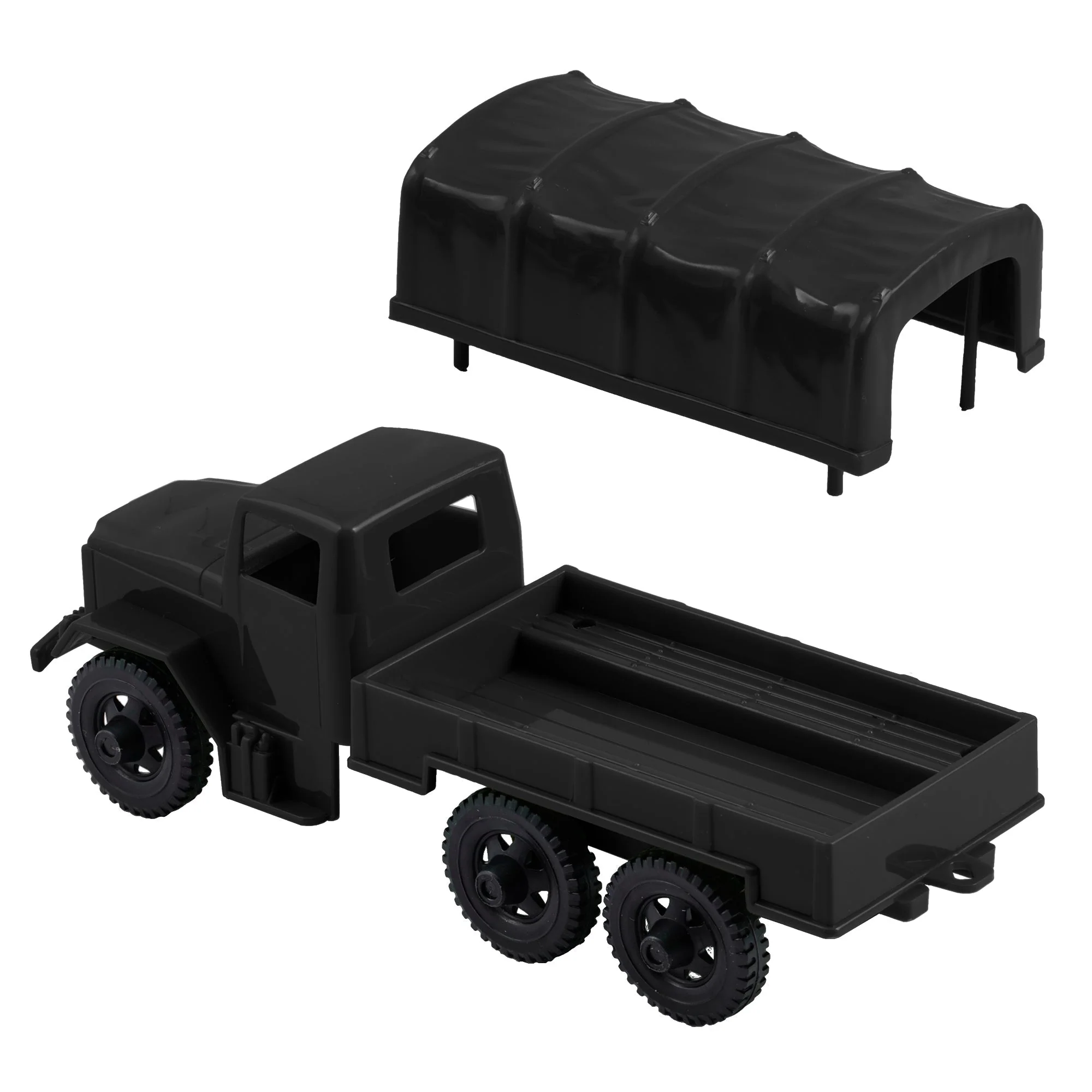 TimMee Plastic Army Men Trucks - Black M34 Deuce and a Half Cargo Vehicles USA - Image 4