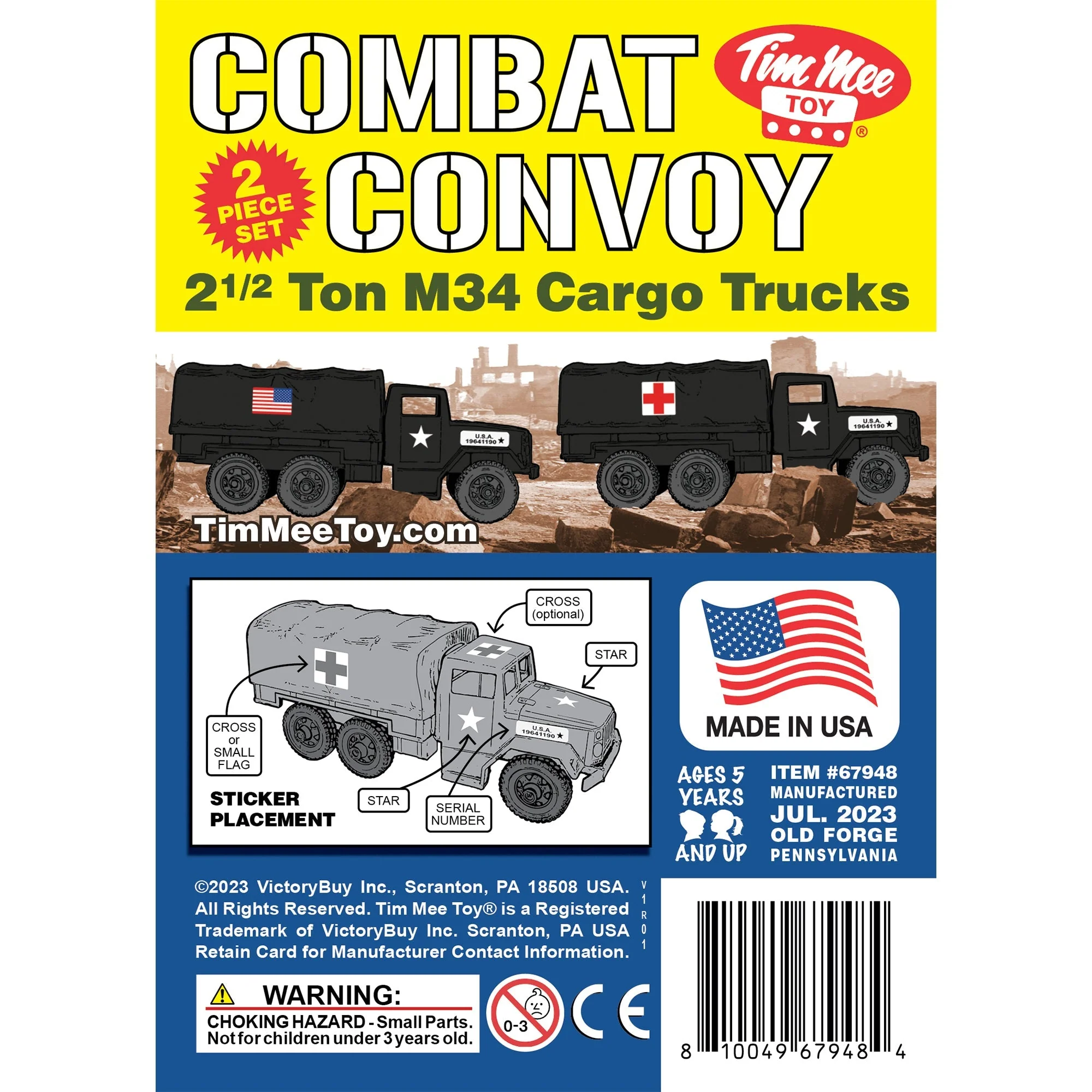 TimMee Plastic Army Men Trucks - Black M34 Deuce and a Half Cargo Vehicles USA - Image 6