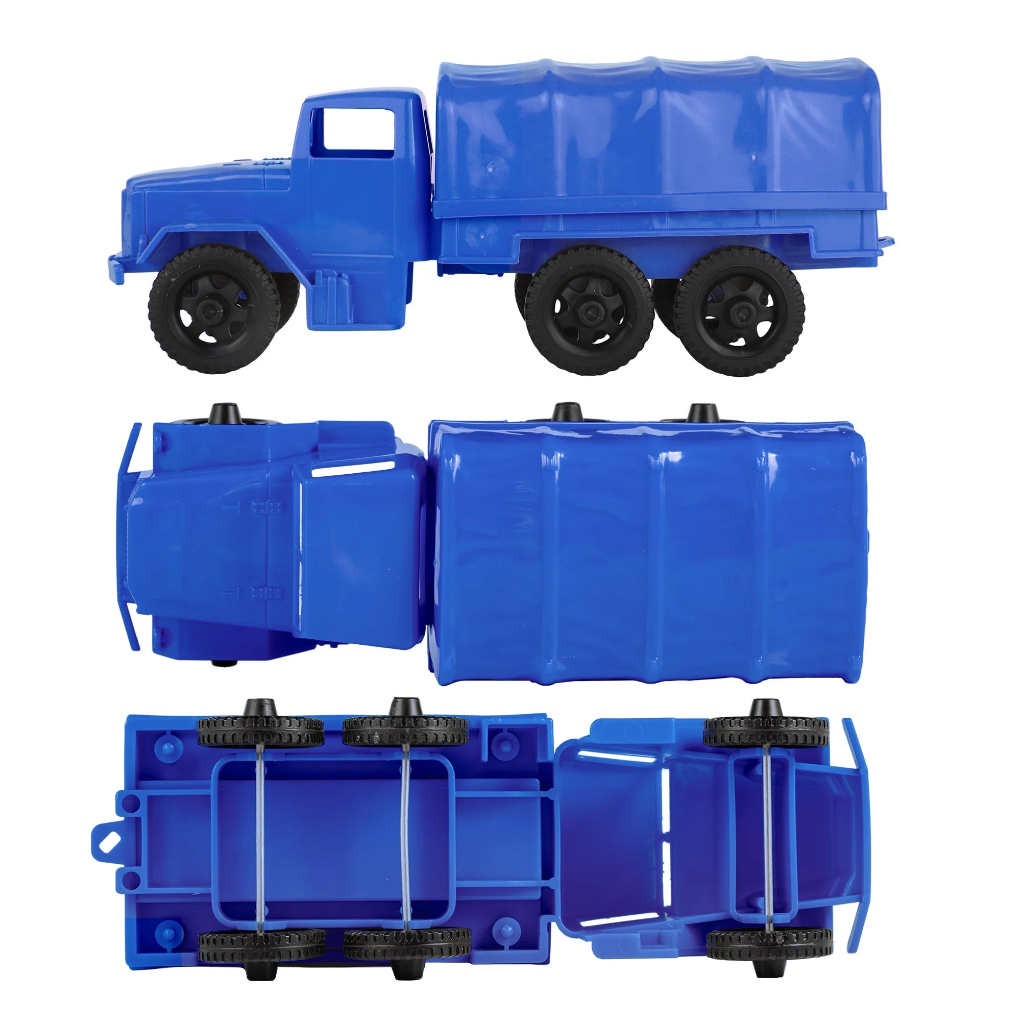 TimMee Plastic Army Men Trucks - Blue M34 Deuce and a Half Cargo Vehicles USA - Image 2