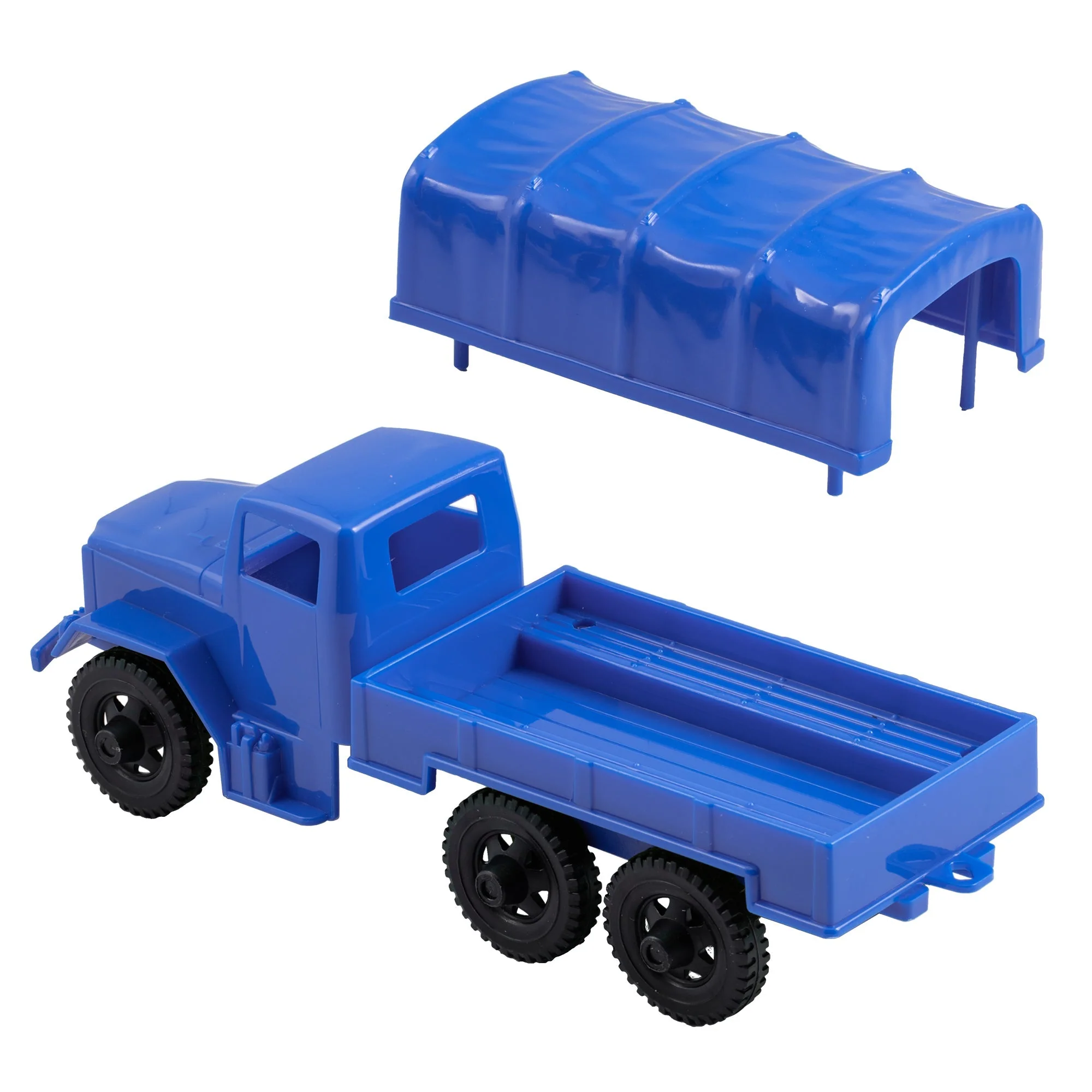 TimMee Plastic Army Men Trucks - Blue M34 Deuce and a Half Cargo Vehicles USA - Image 4