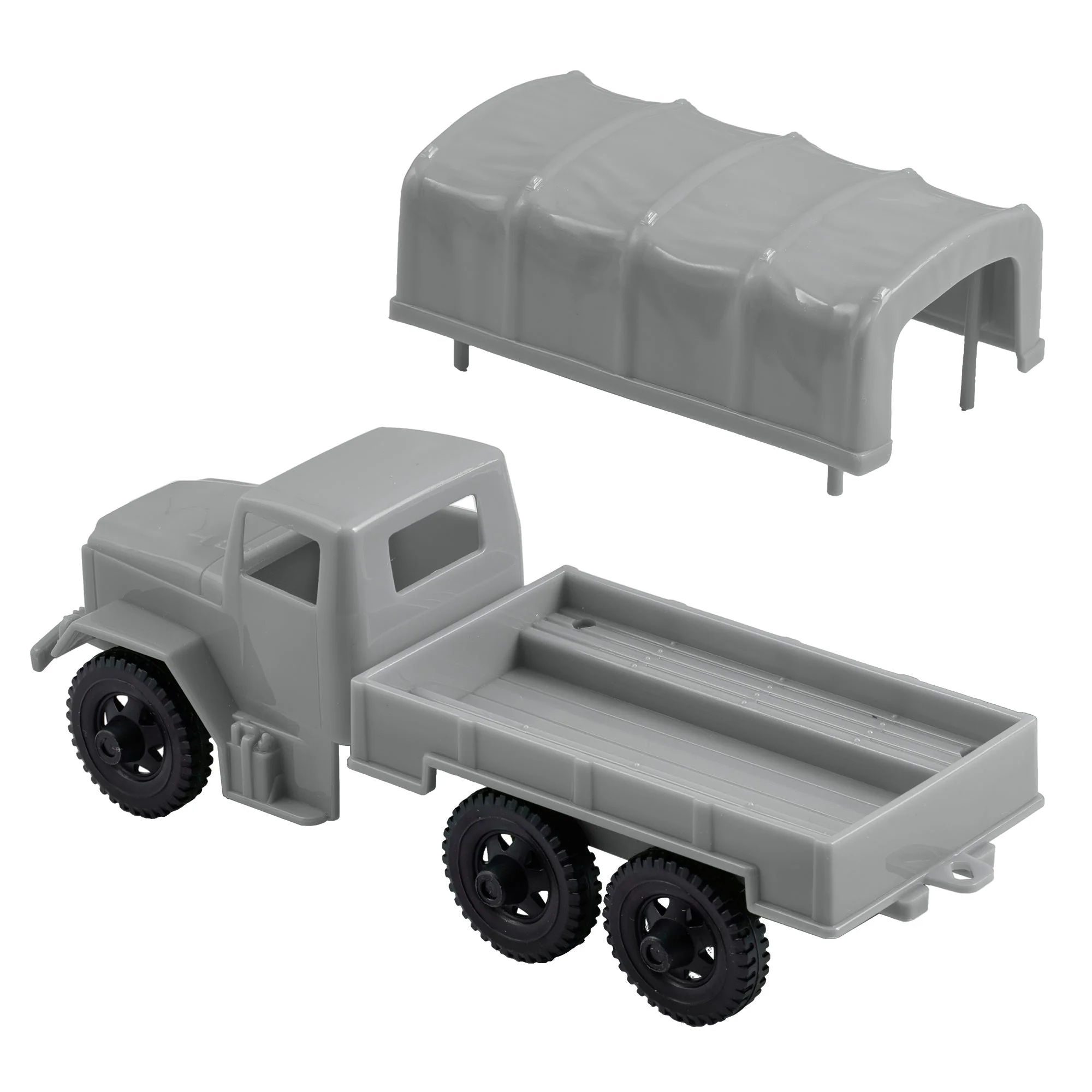 TimMee Plastic Army Men Trucks - Gray M34 Deuce and a Half Cargo Vehicles USA - Image 4