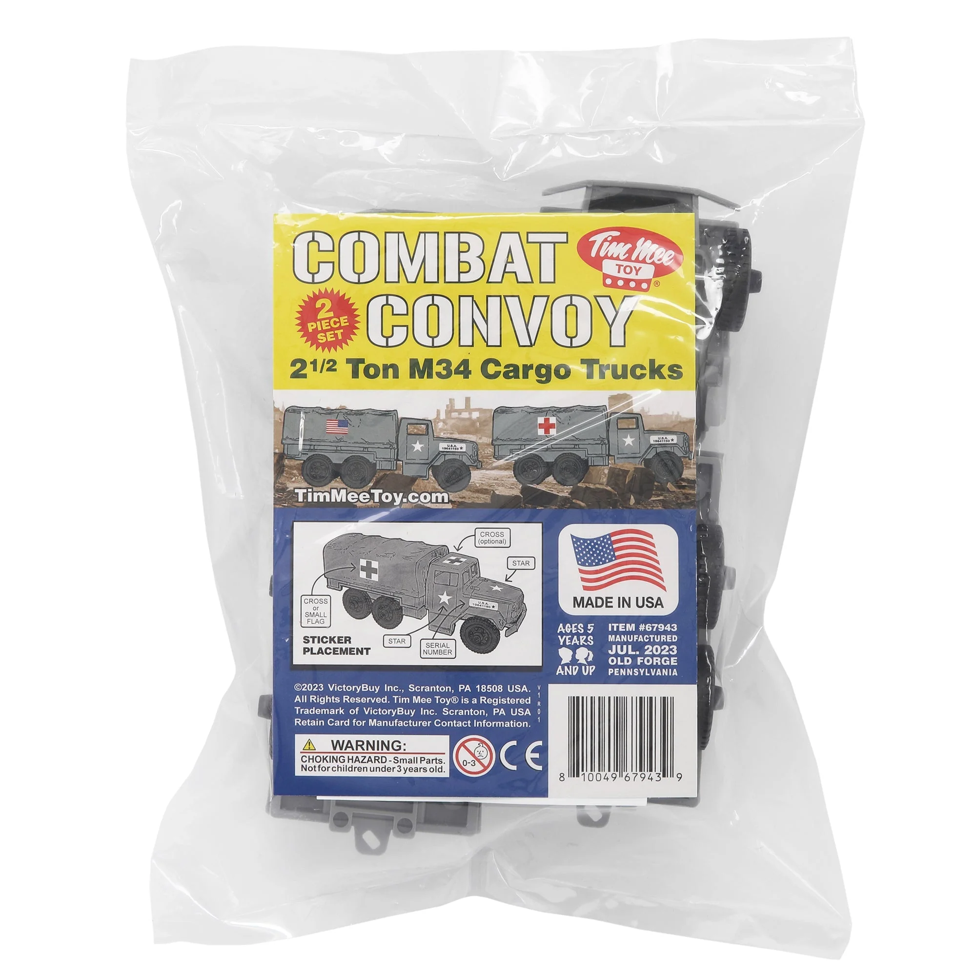 TimMee Plastic Army Men Trucks - Gray M34 Deuce and a Half Cargo Vehicles USA - Image 6
