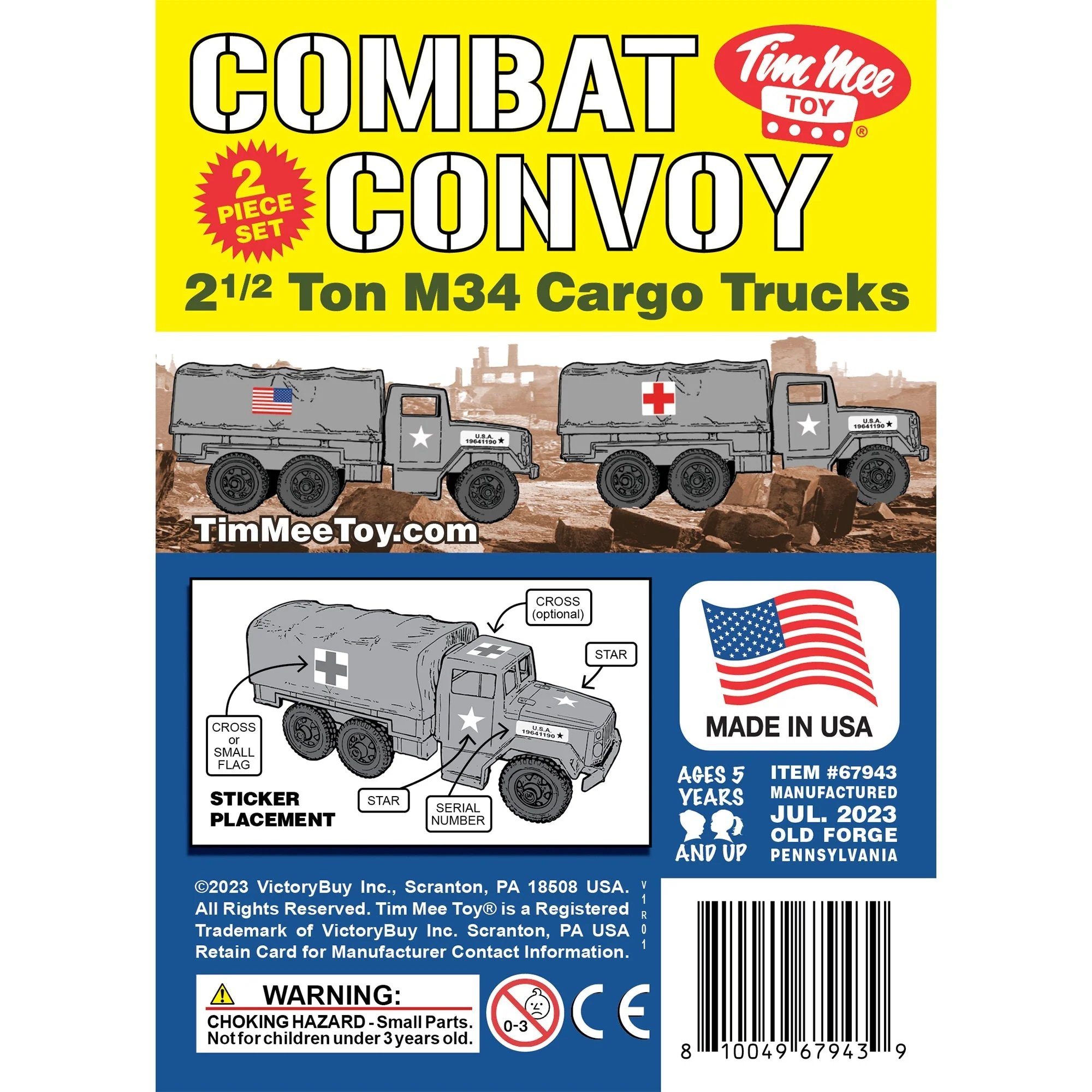 TimMee Plastic Army Men Trucks - Gray M34 Deuce and a Half Cargo Vehicles USA - Image 7
