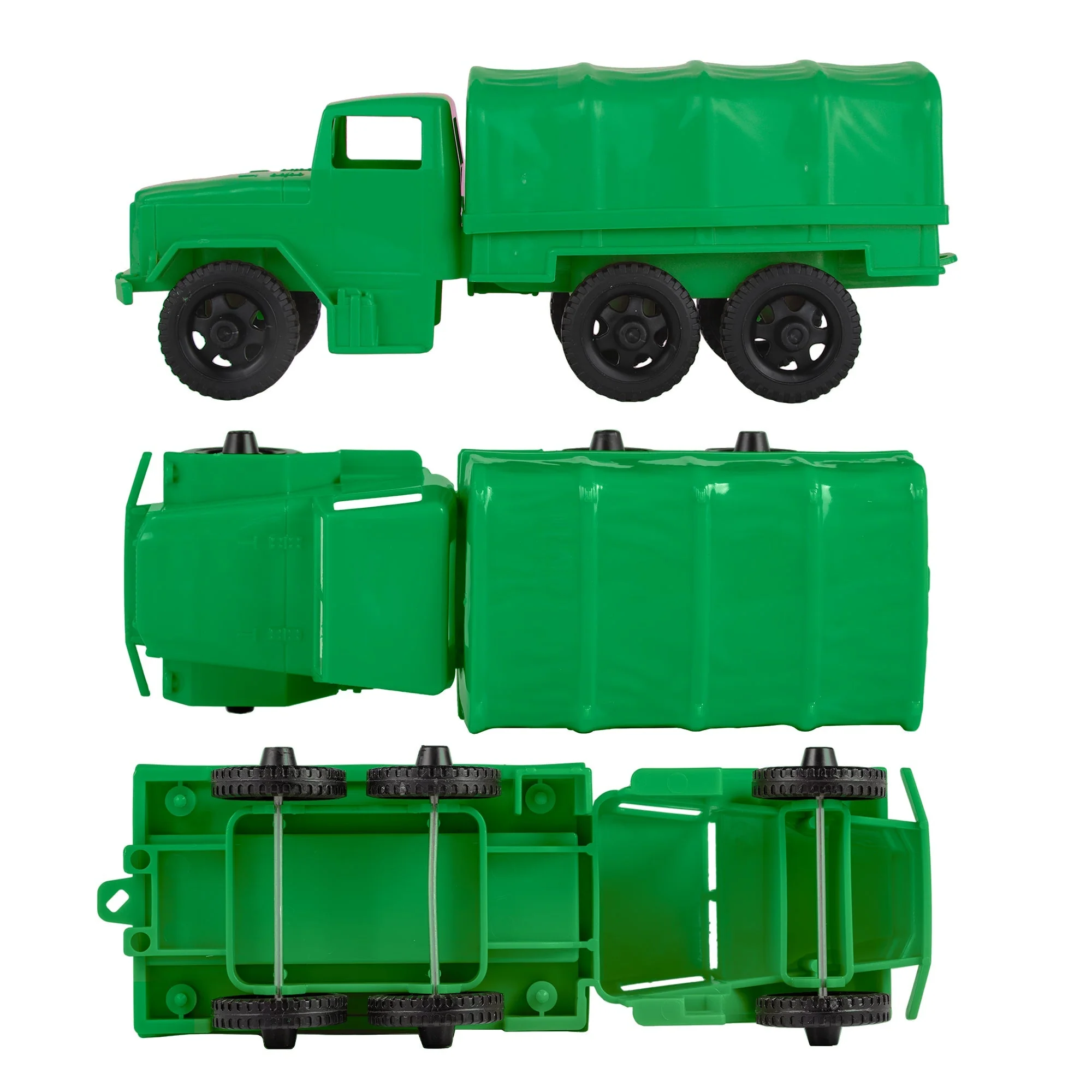 TimMee Plastic Army Men Trucks - Green M34 Deuce and a Half Cargo Vehicles USA - Image 3