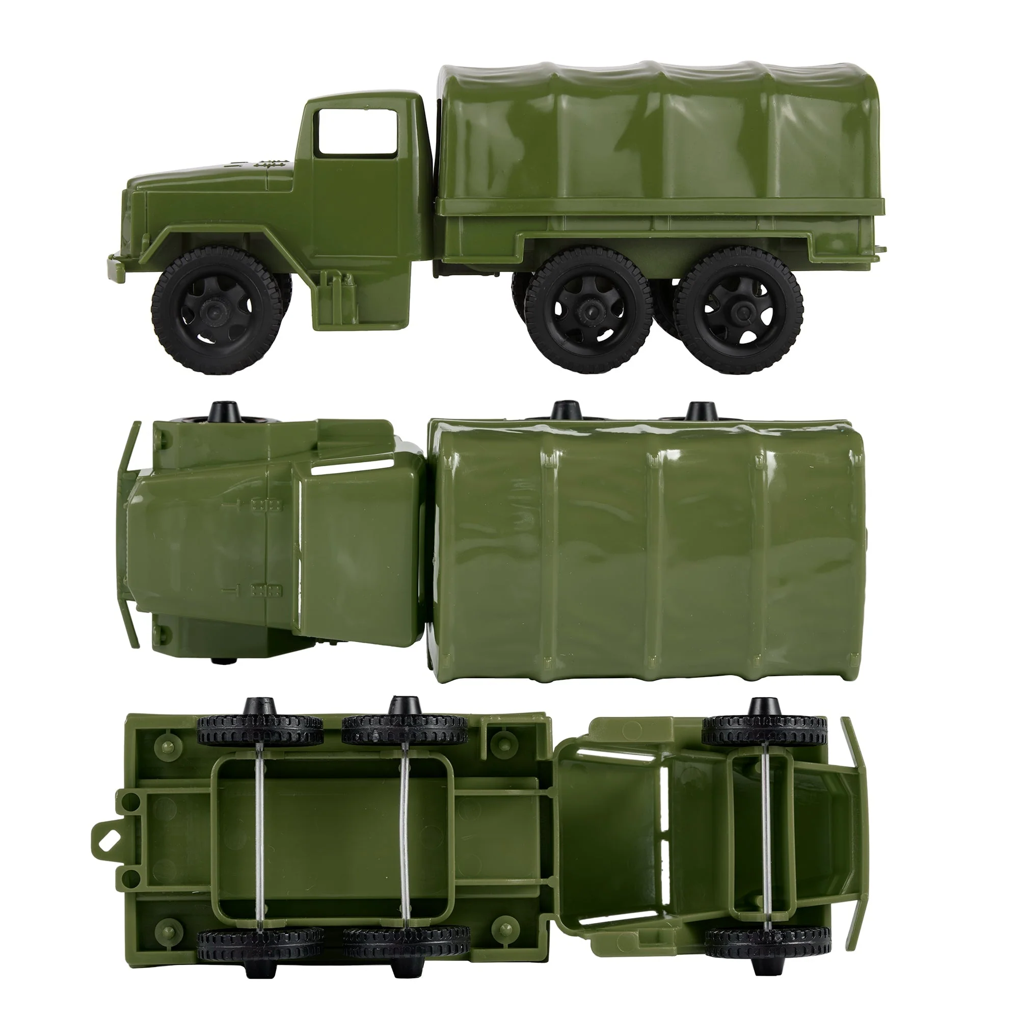 TimMee Plastic Army Men Trucks - OD Green & Tan M34 Deuce and a Half Vehicles US - Image 3