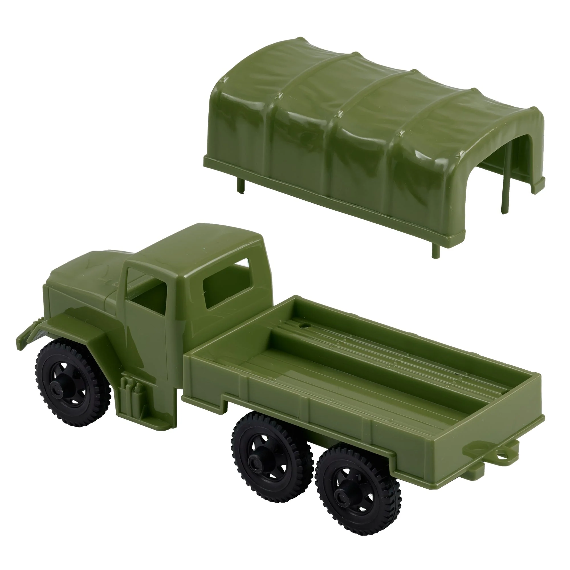 TimMee Plastic Army Men Trucks - OD Green & Tan M34 Deuce and a Half Vehicles US - Image 4