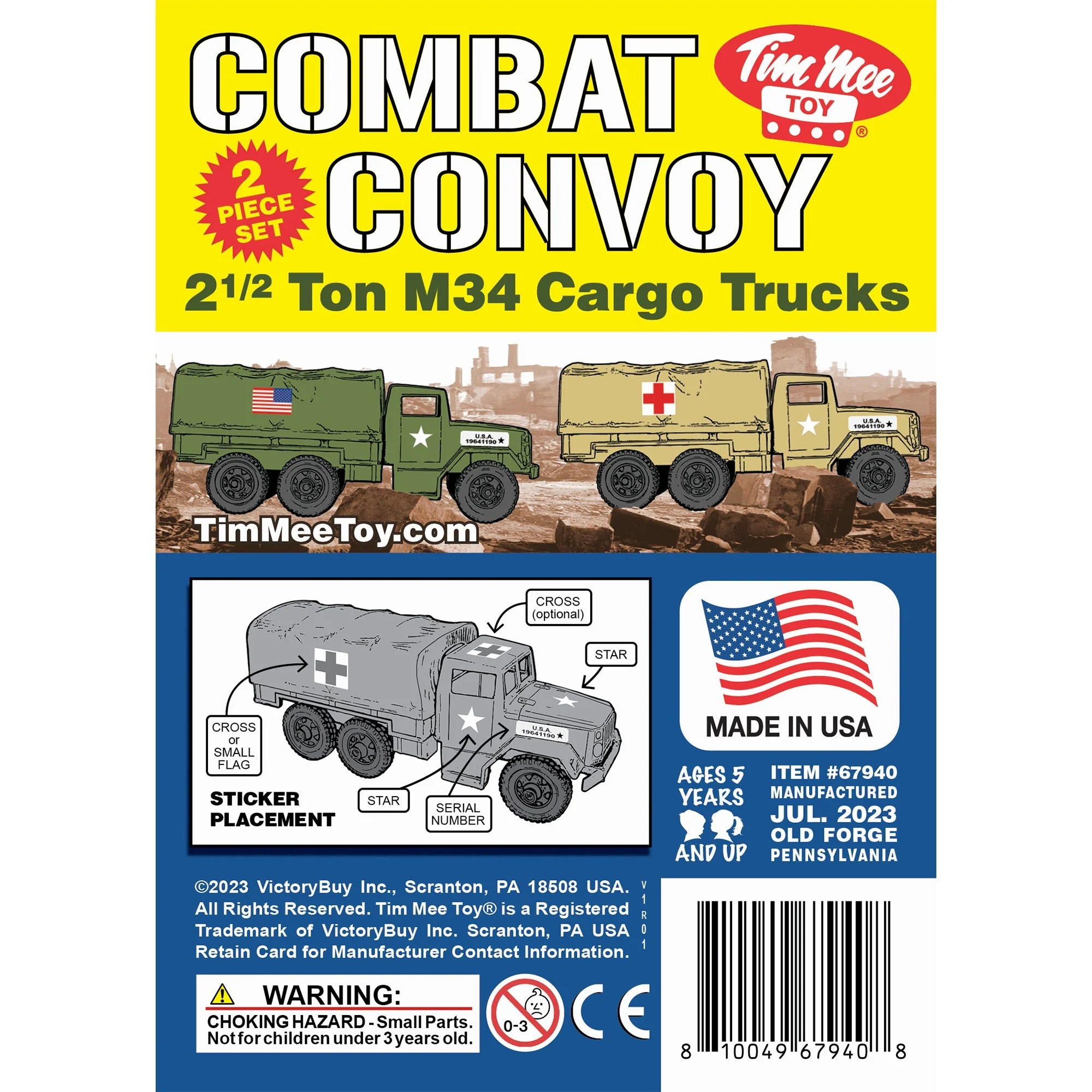 TimMee Plastic Army Men Trucks - OD Green & Tan M34 Deuce and a Half Vehicles US - Image 7