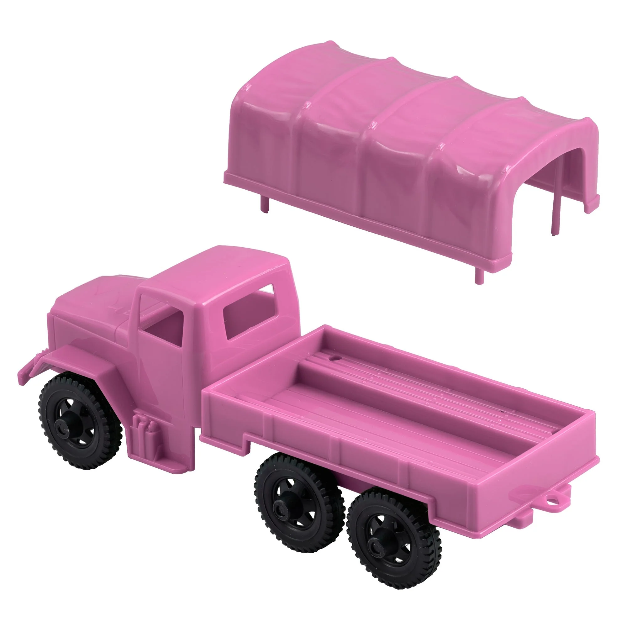 TimMee Plastic Army Men Trucks - Pink M34 Deuce and a Half Cargo Vehicles USA - Image 4