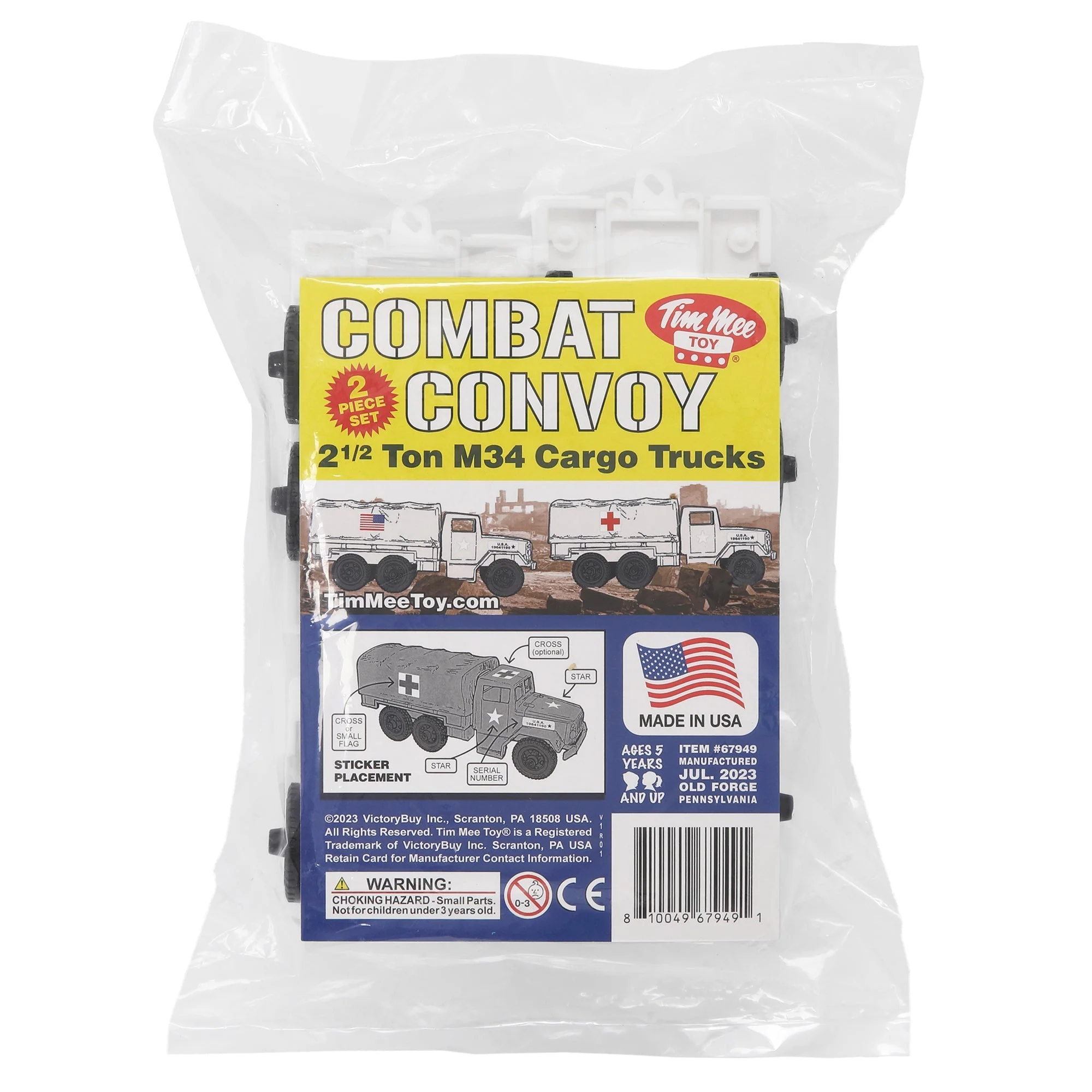 TimMee Plastic Army Men Trucks - White M34 Deuce and a Half Cargo Vehicles USA - Image 7