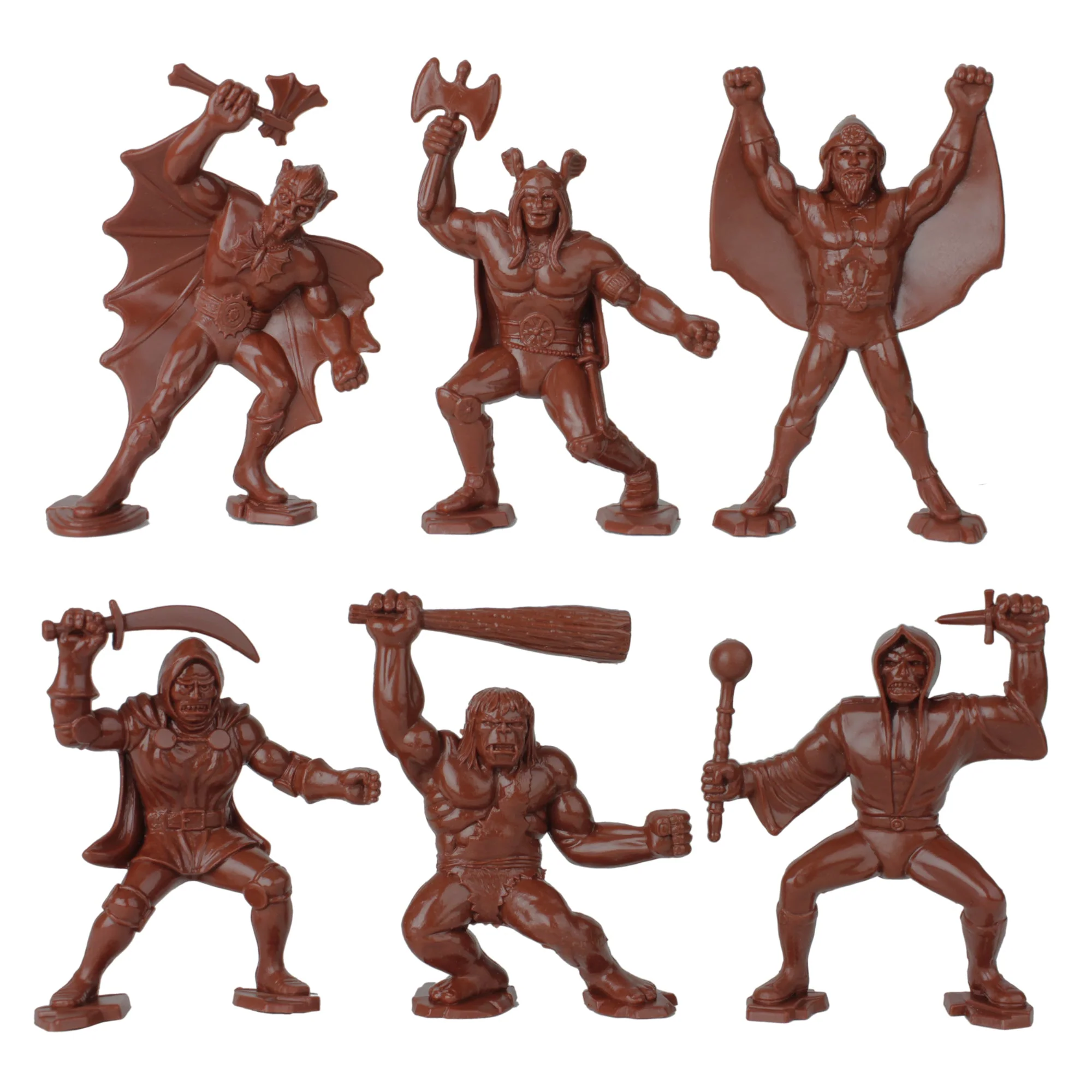 TimMee Legendary Battle Fantasy Figures - 3 inch Gray vs Rust Brown 24pc Set USA - Image 3