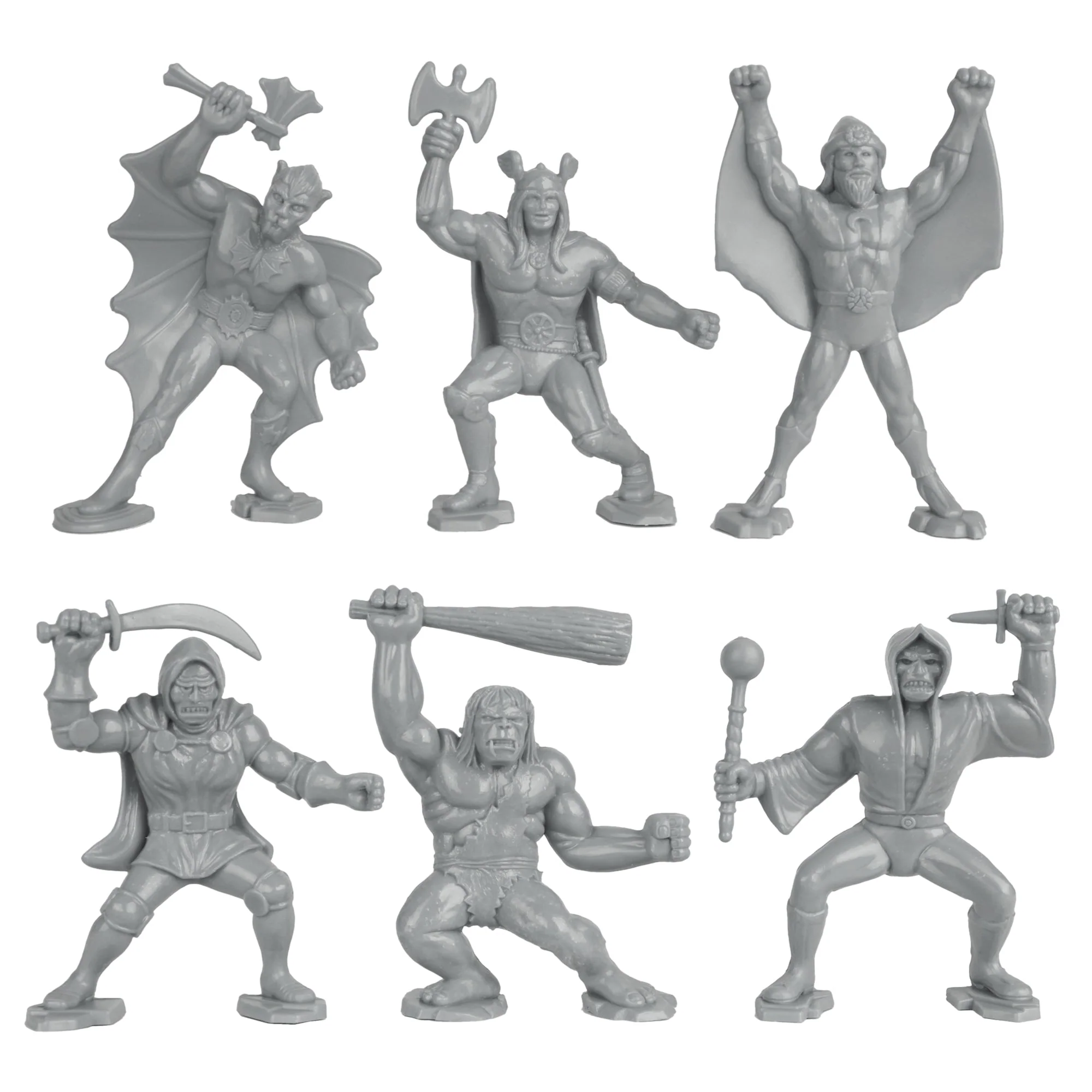 TimMee Legendary Battle Fantasy Figures - 3 inch Gray vs Rust Brown 24pc Set USA - Image 4