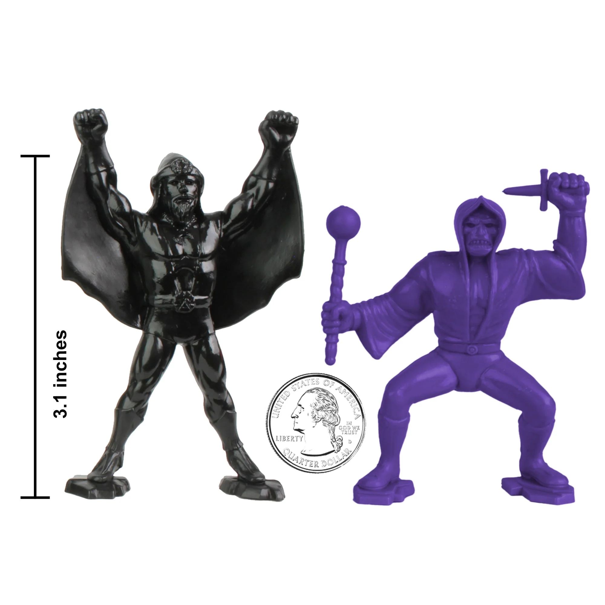 TimMee Legendary Battle Fantasy Figures - 3 inch Purple vs Black 24pc Set - USA - Image 2