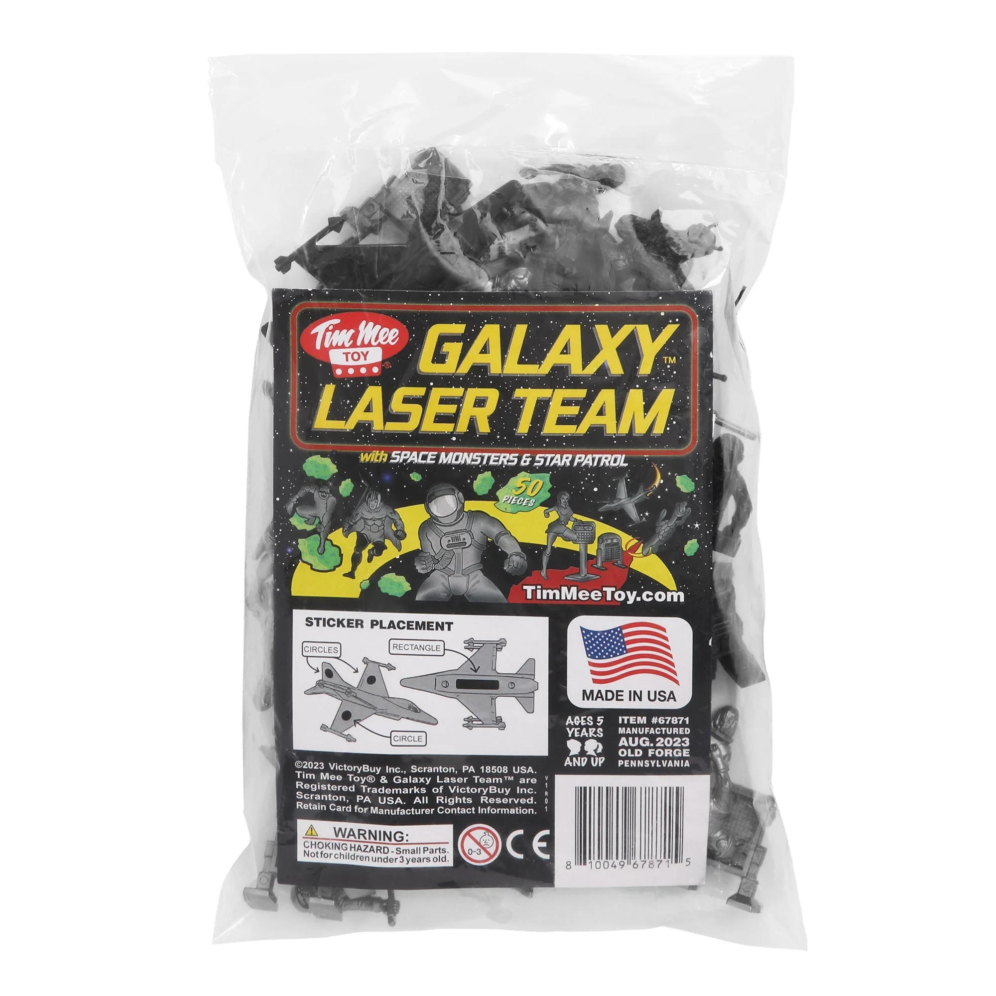 TimMee Galaxy Laser Team Space Figures - Black vs Silver 50pc Set - Made in USA - Image 8