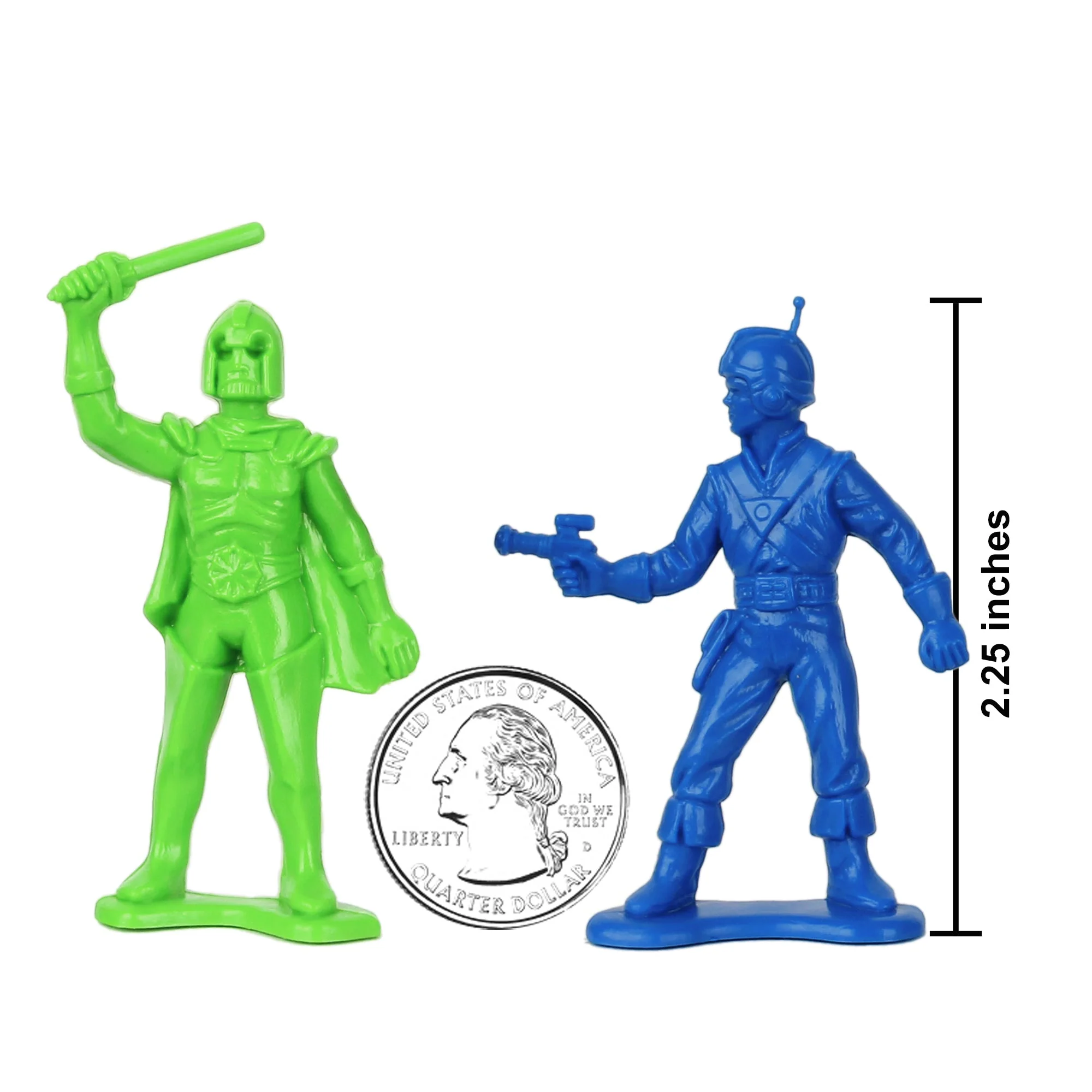 TimMee Galaxy Laser Team Space Figures - Blue vs Green 50pc Set - Made in USA - Image 3