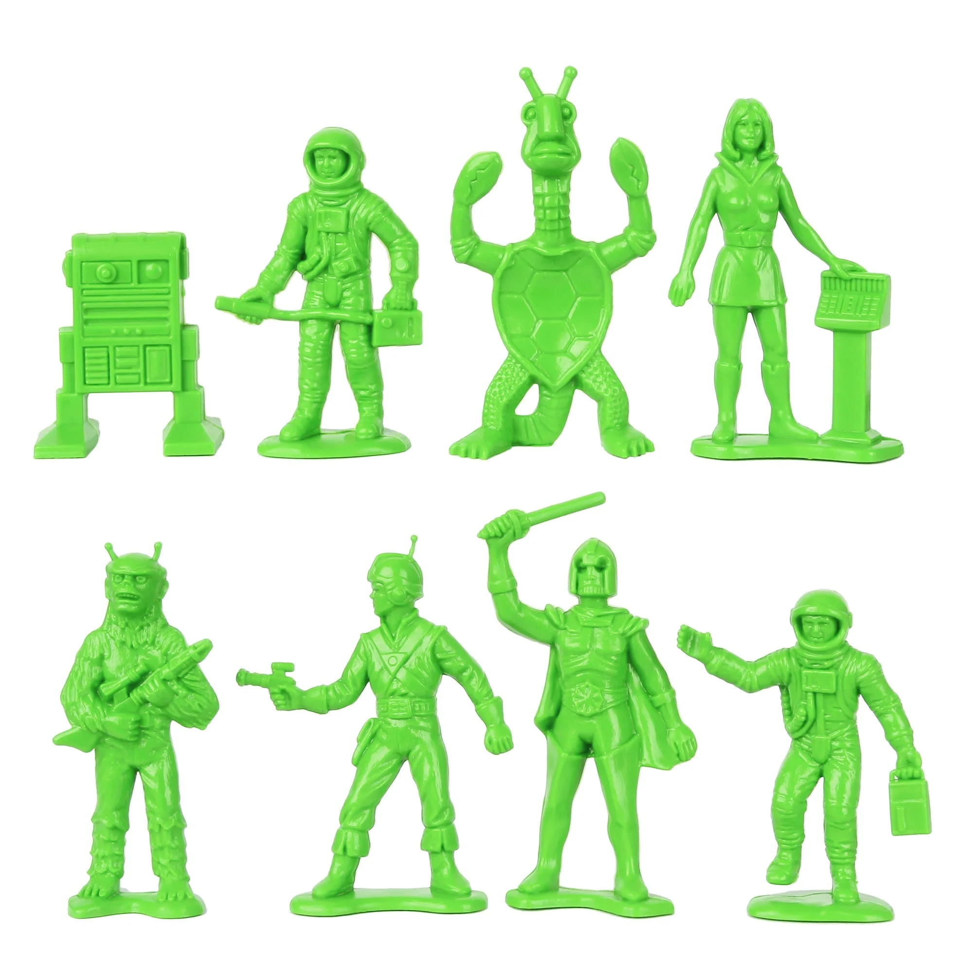 TimMee Galaxy Laser Team Space Figures - Blue vs Green 50pc Set - Made in USA - Image 4