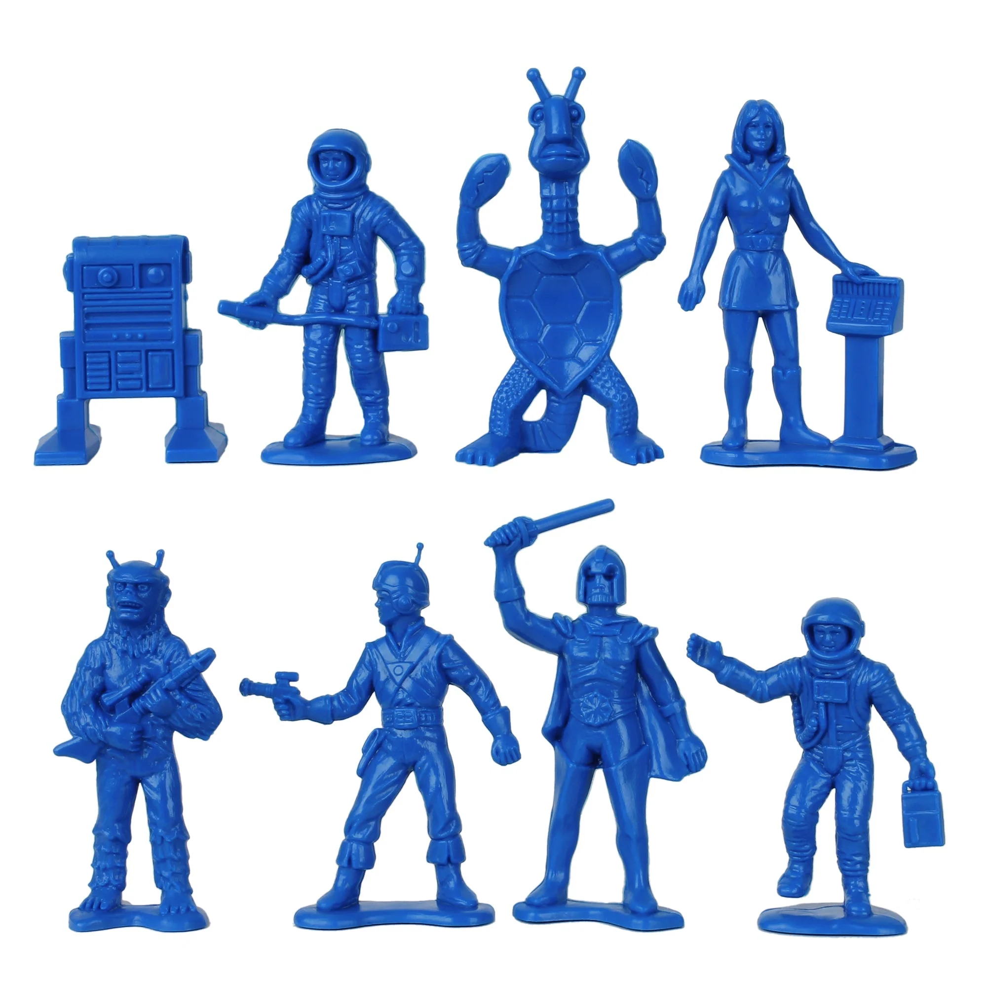TimMee Galaxy Laser Team Space Figures - Blue vs Green 50pc Set - Made in USA - Image 5
