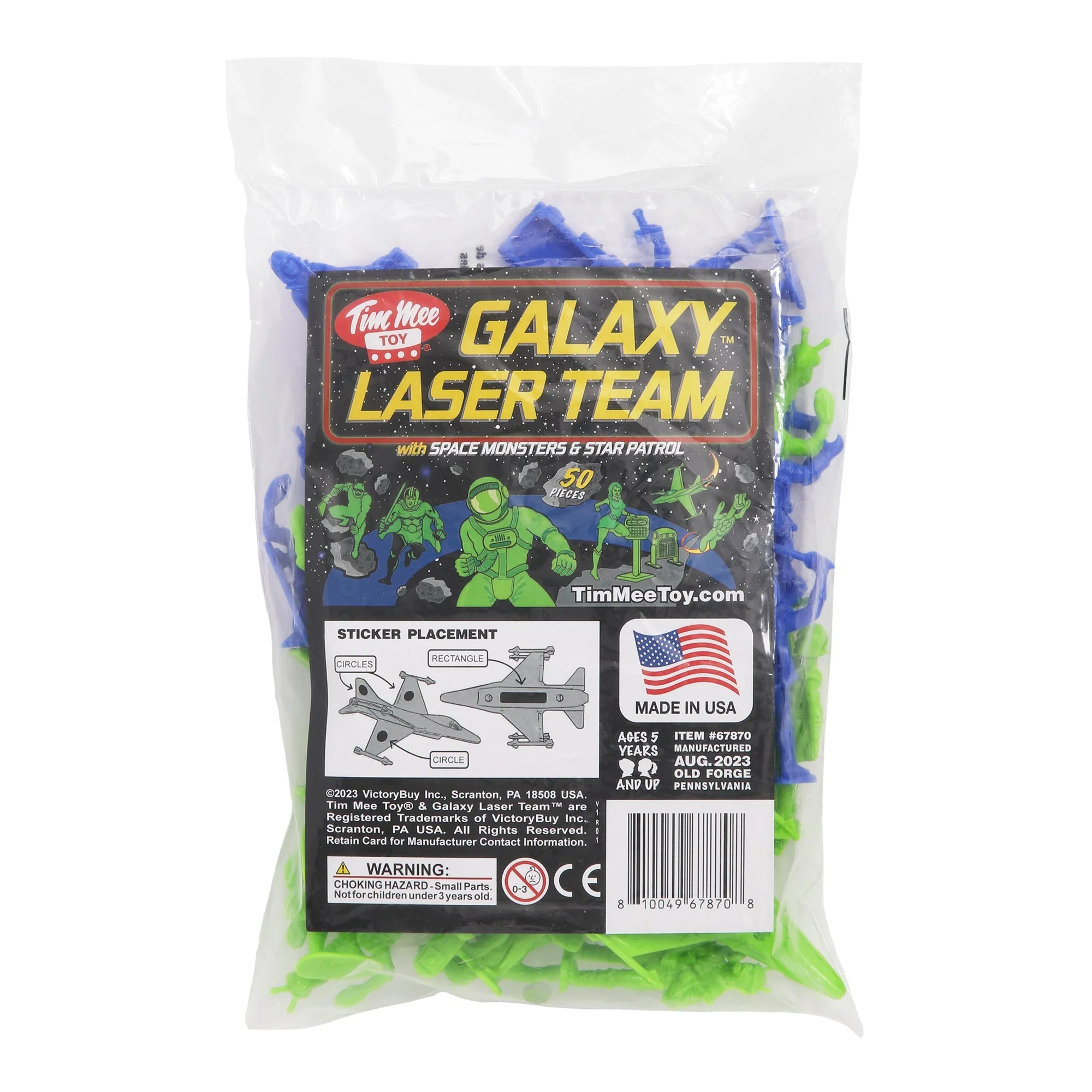 TimMee Galaxy Laser Team Space Figures - Blue vs Green 50pc Set - Made in USA - Image 8