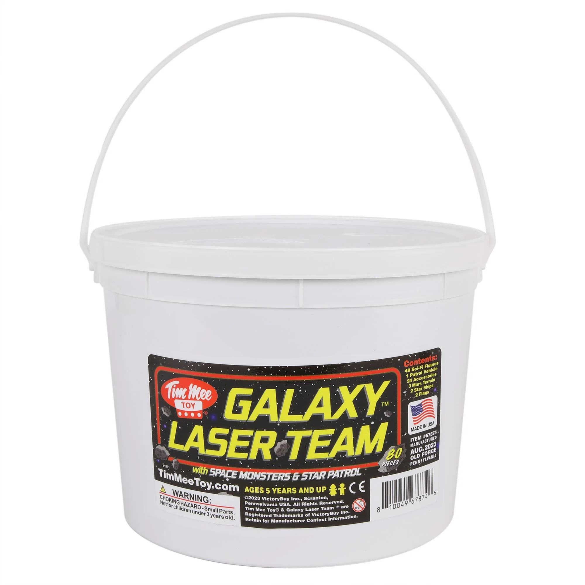 Tim Mee Galaxy Laser Team Bucket - 80pc Sci-Fi Space Plastic Figure Mars Playset - Image 14