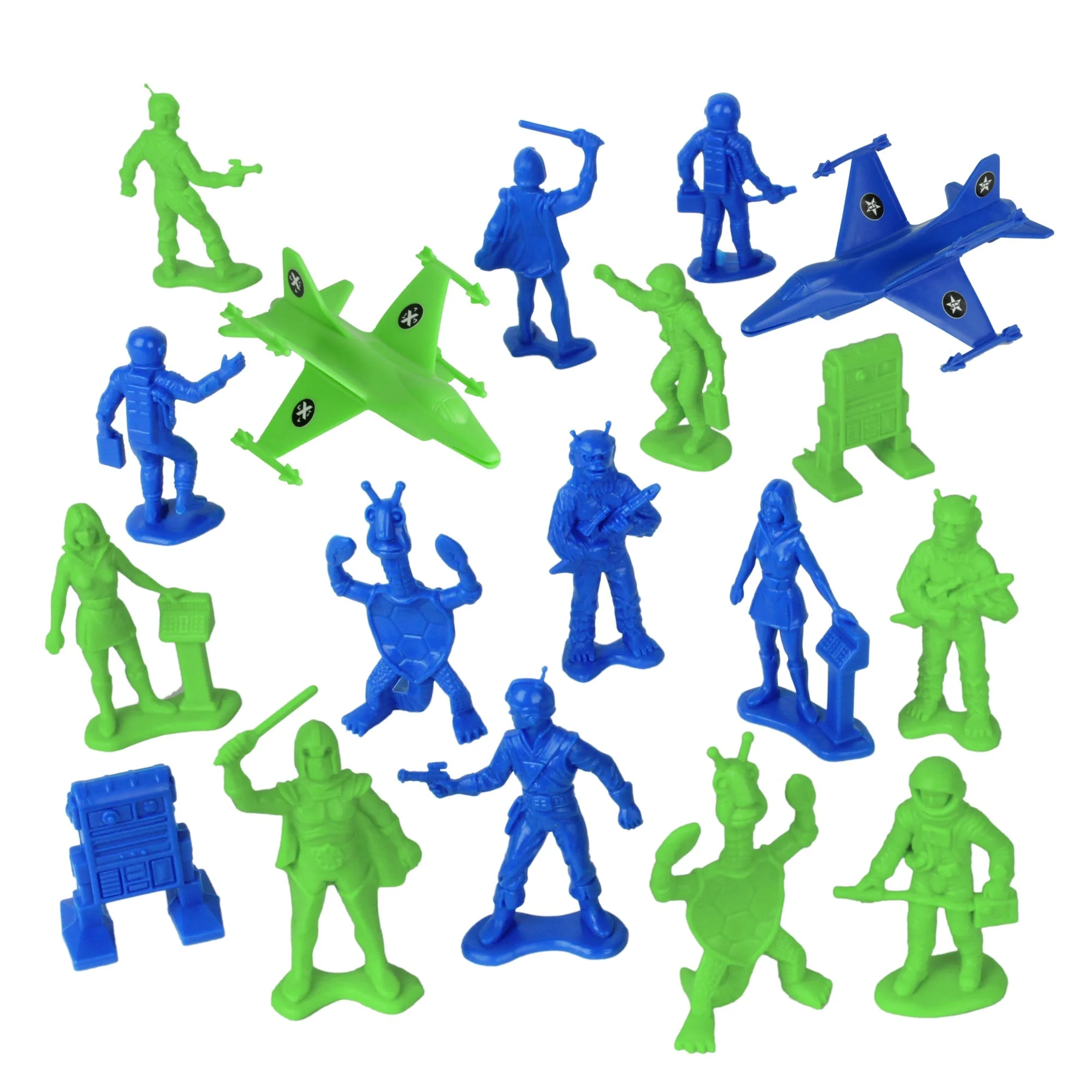 Tim Mee Galaxy Laser Team Bucket - 80pc Sci-Fi Space Plastic Figure Mars Playset - Image 3