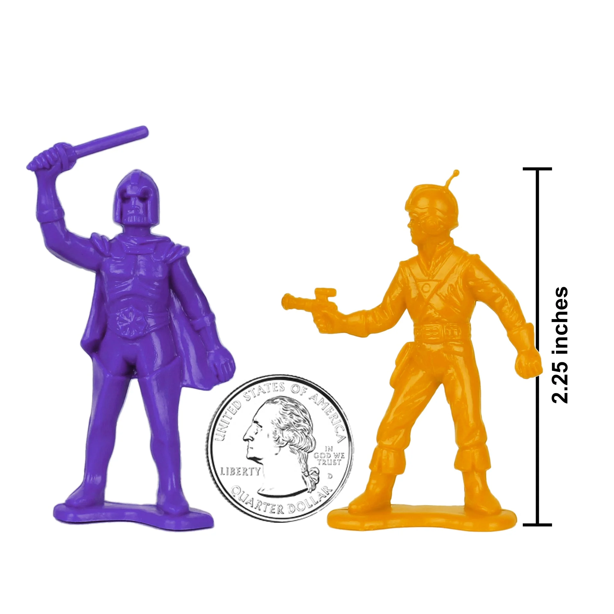 TimMee Galaxy Laser Team Space Figures - Purple vs Orange 50pc Set - Made in USA - Image 2