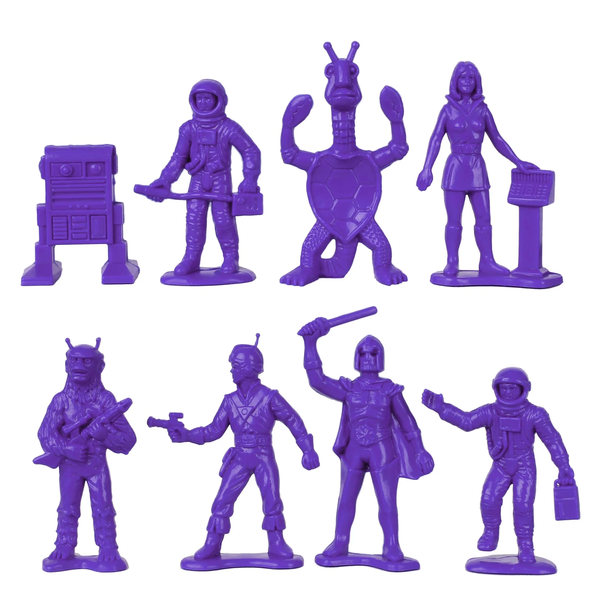 TimMee Galaxy Laser Team Space Figures - Purple vs Orange 50pc Set - Made in USA - Image 3