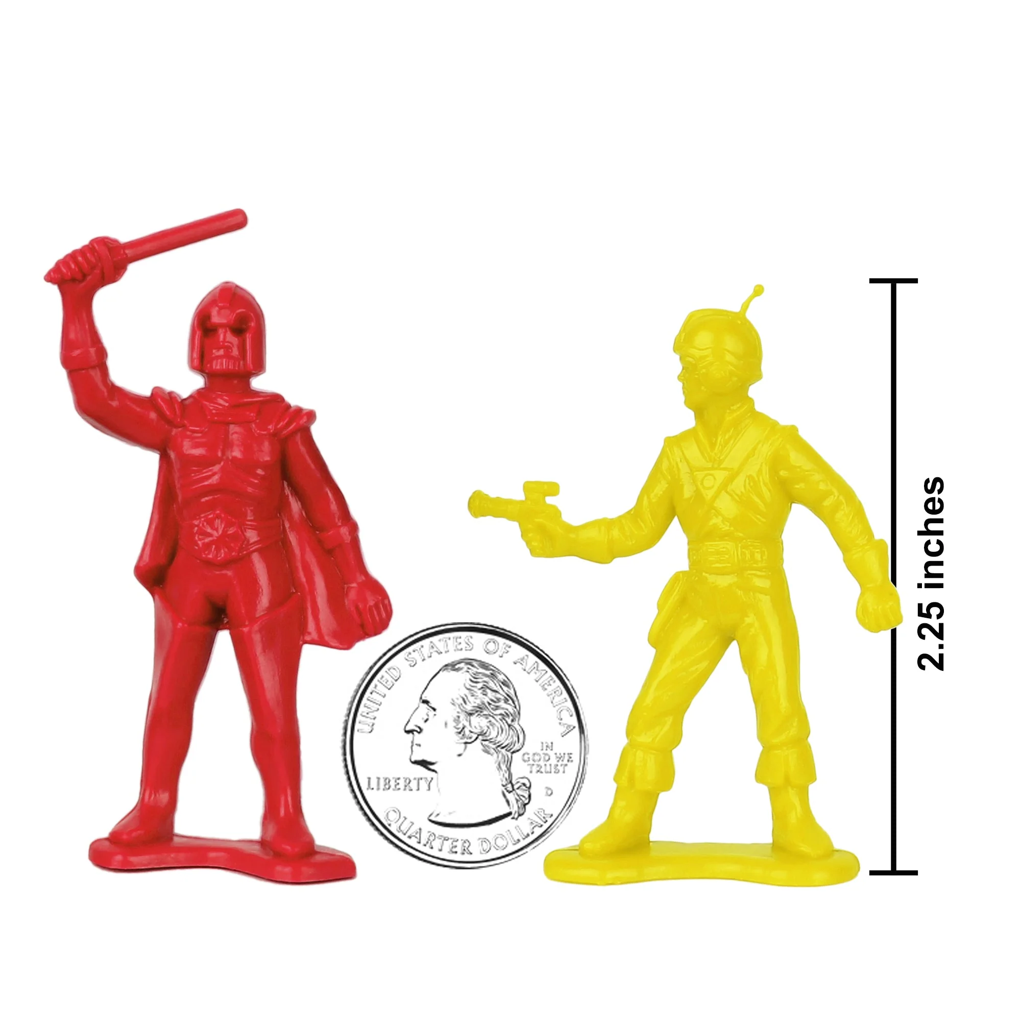 TimMee Galaxy Laser Team Space Figures - Red vs Yellow 50pc Set - Made in USA - Image 2
