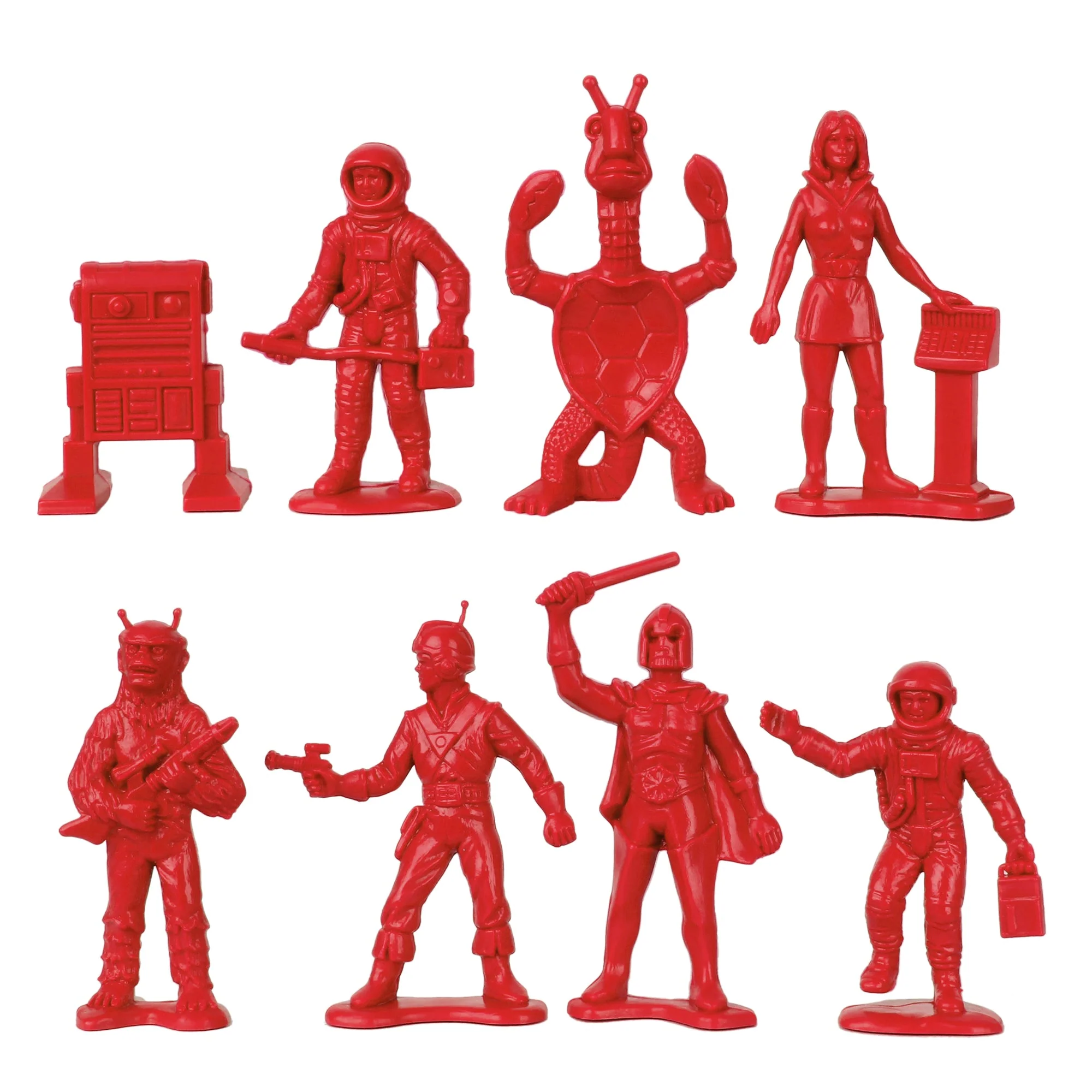 TimMee Galaxy Laser Team Space Figures - Red vs Yellow 50pc Set - Made in USA - Image 4