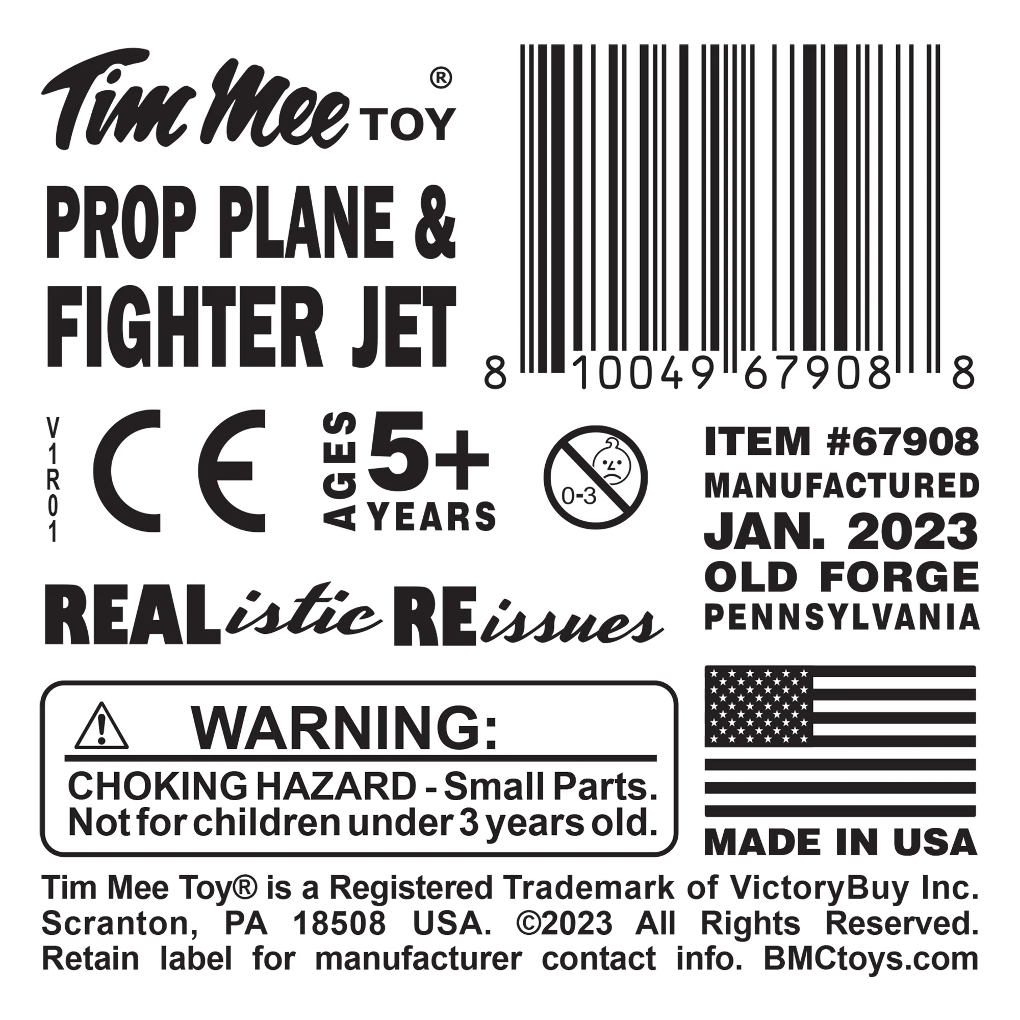 TimMee Prop Plane and Fighter Jet - 2pc Silver Gray Plastic Army Men Air Support - Image 8