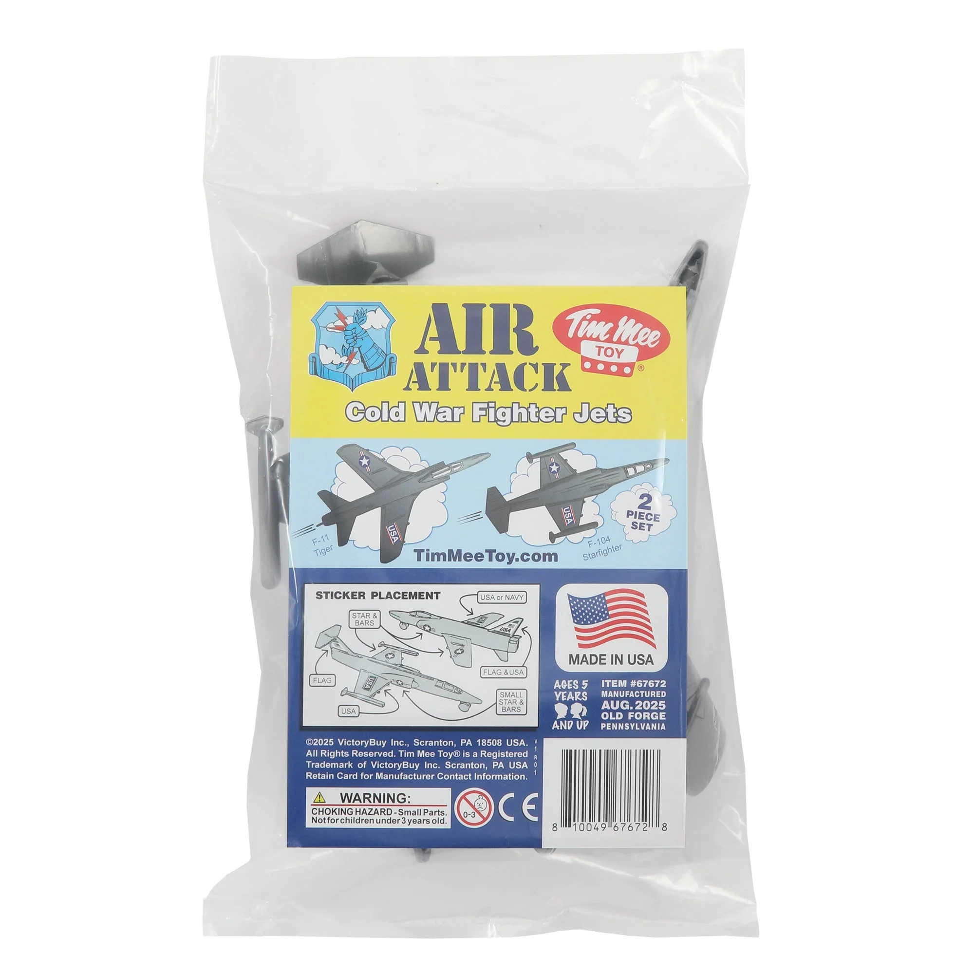 TimMee Plastic Army Men Cold War Fighter Jets - Silver Gray Airplanes Made in US - Image 6